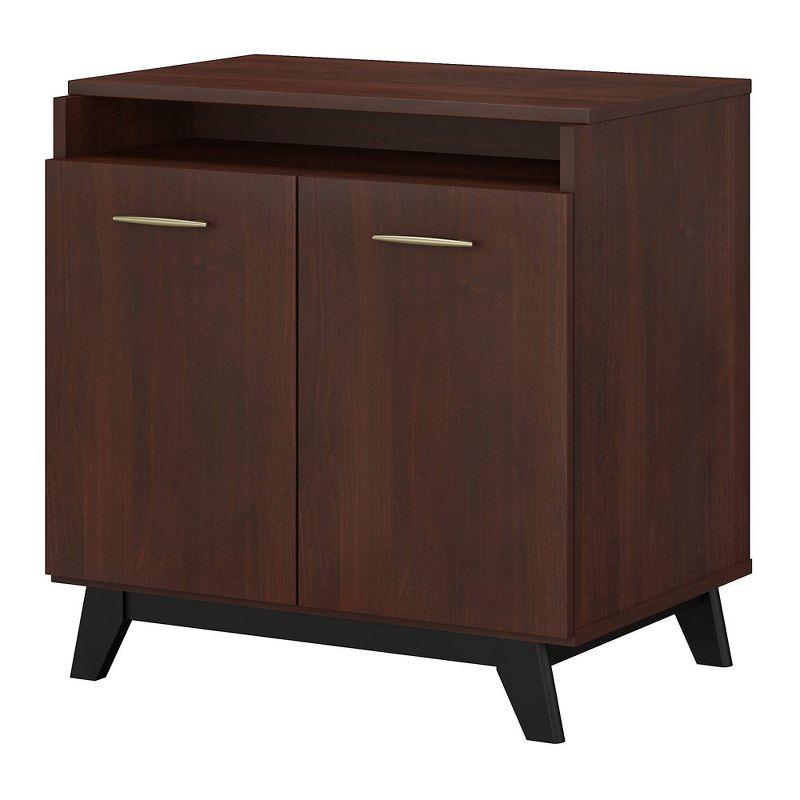 Centura Small Storage Cabinet with Doors Century Walnut - Kathy Ireland Office