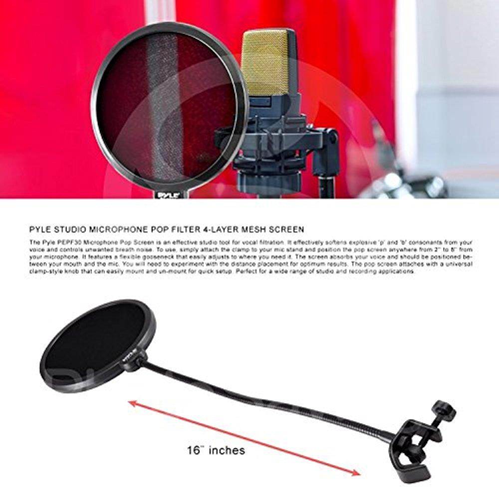 Audix OM-2 Handheld Dynamic Microphone Deluxe Bundle with Mic Stand + Pop Fillter + Cable + Mic Sanitizer + Fibertique Cleaning Cloth