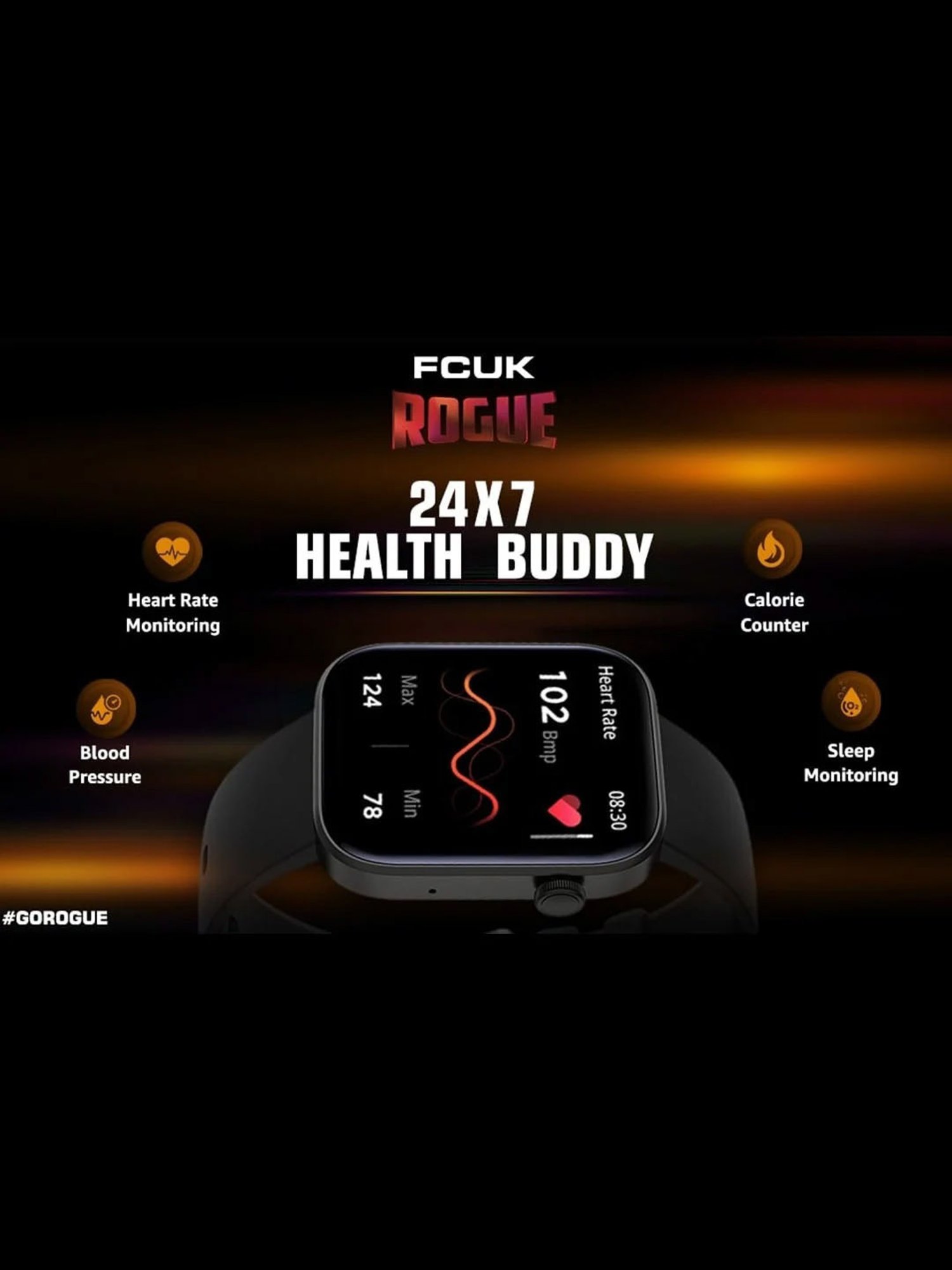 FCUK FCSW06-B ROGUE Unisex Smart watch