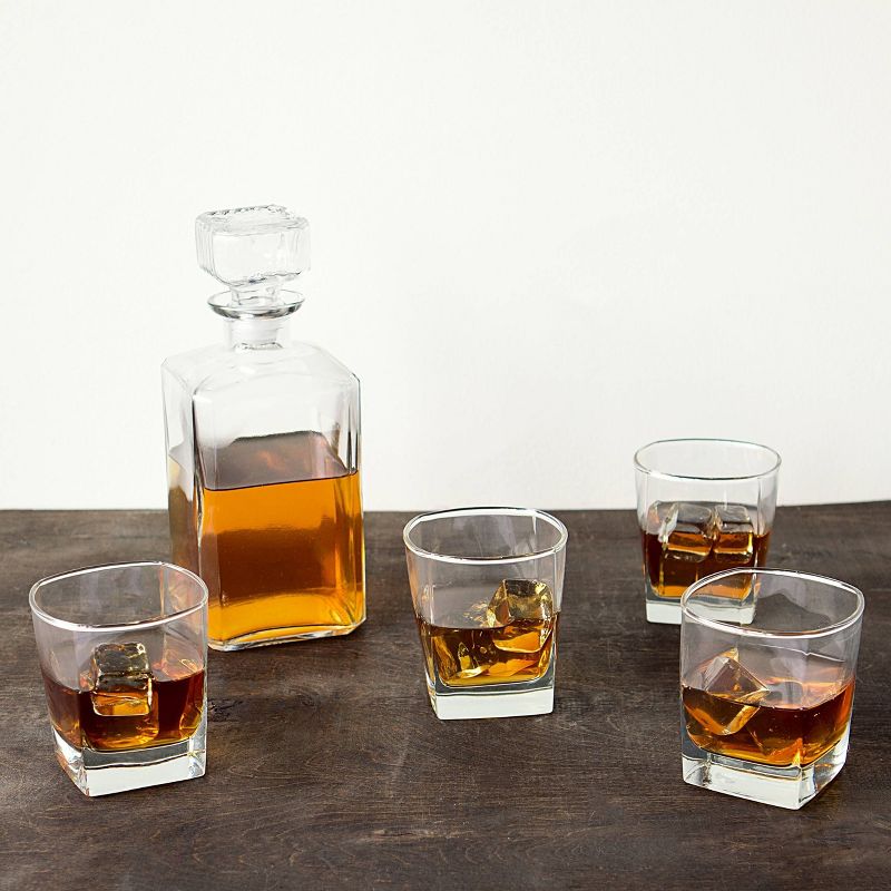 5pc Glass Whiskey Decanter Set - Cathy's Concepts