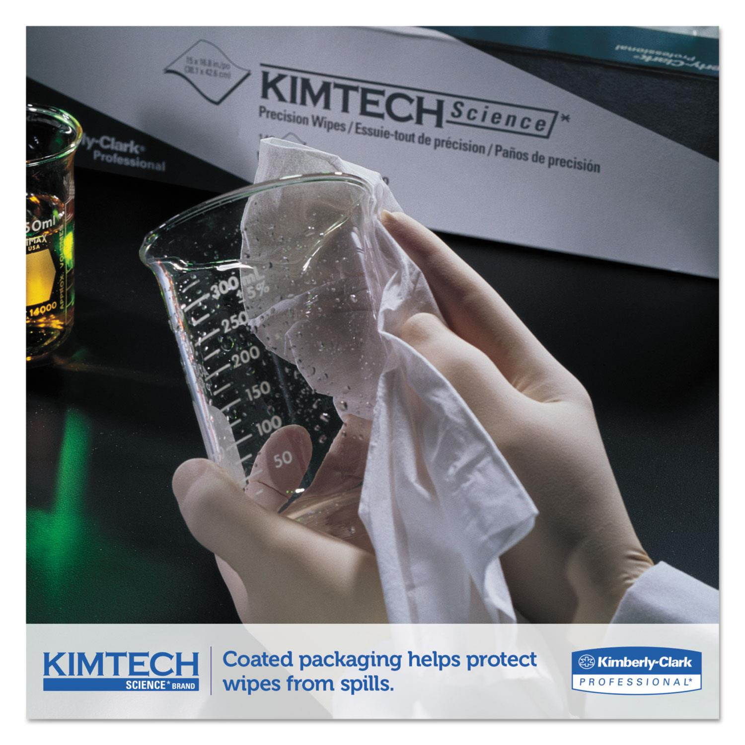 Kimtech Precision Wipers POP-UP Box 2-Ply 14.7 x 16.6 White 90/Box 05517