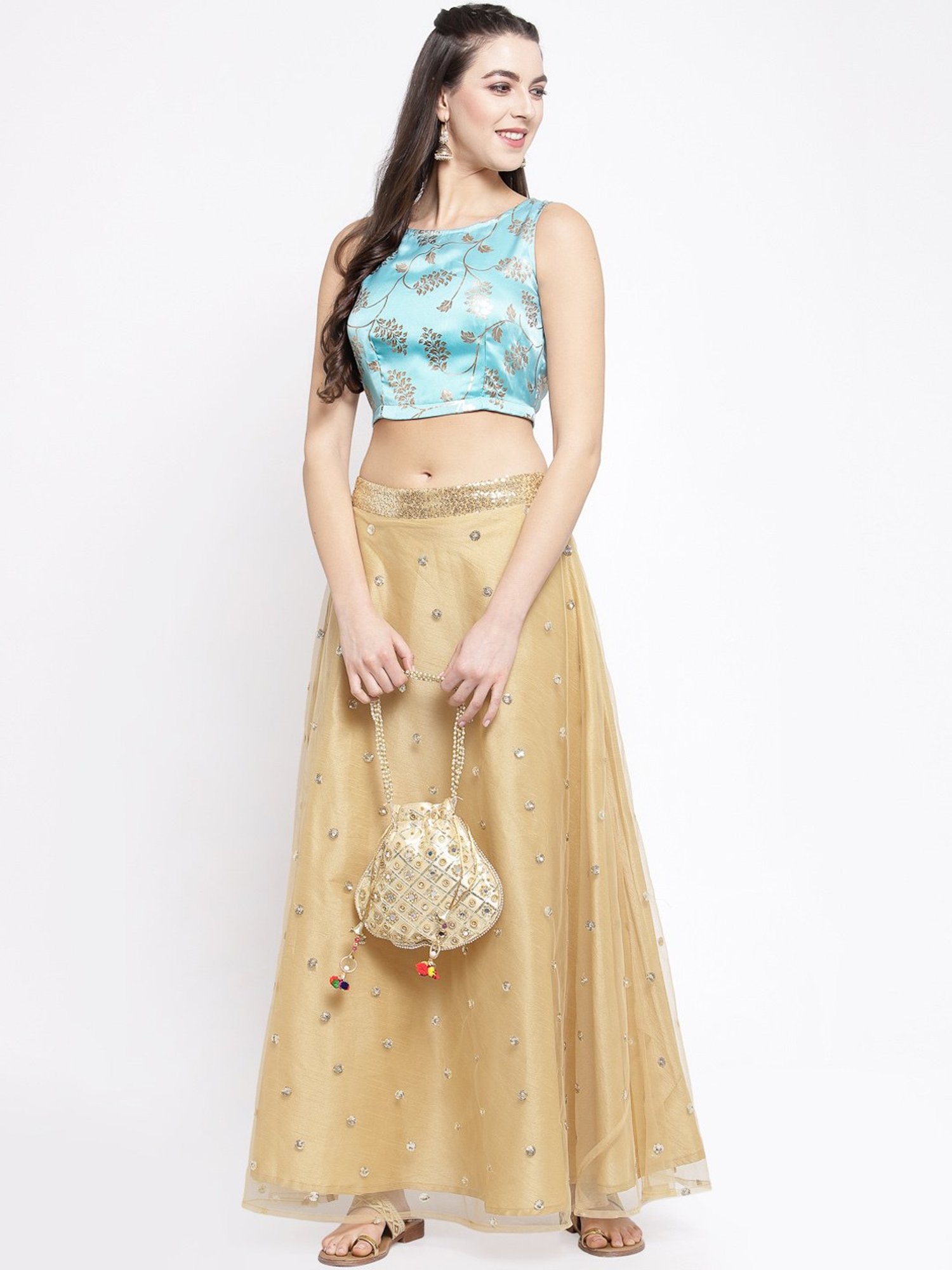 studiorasa Blue Printed Choli