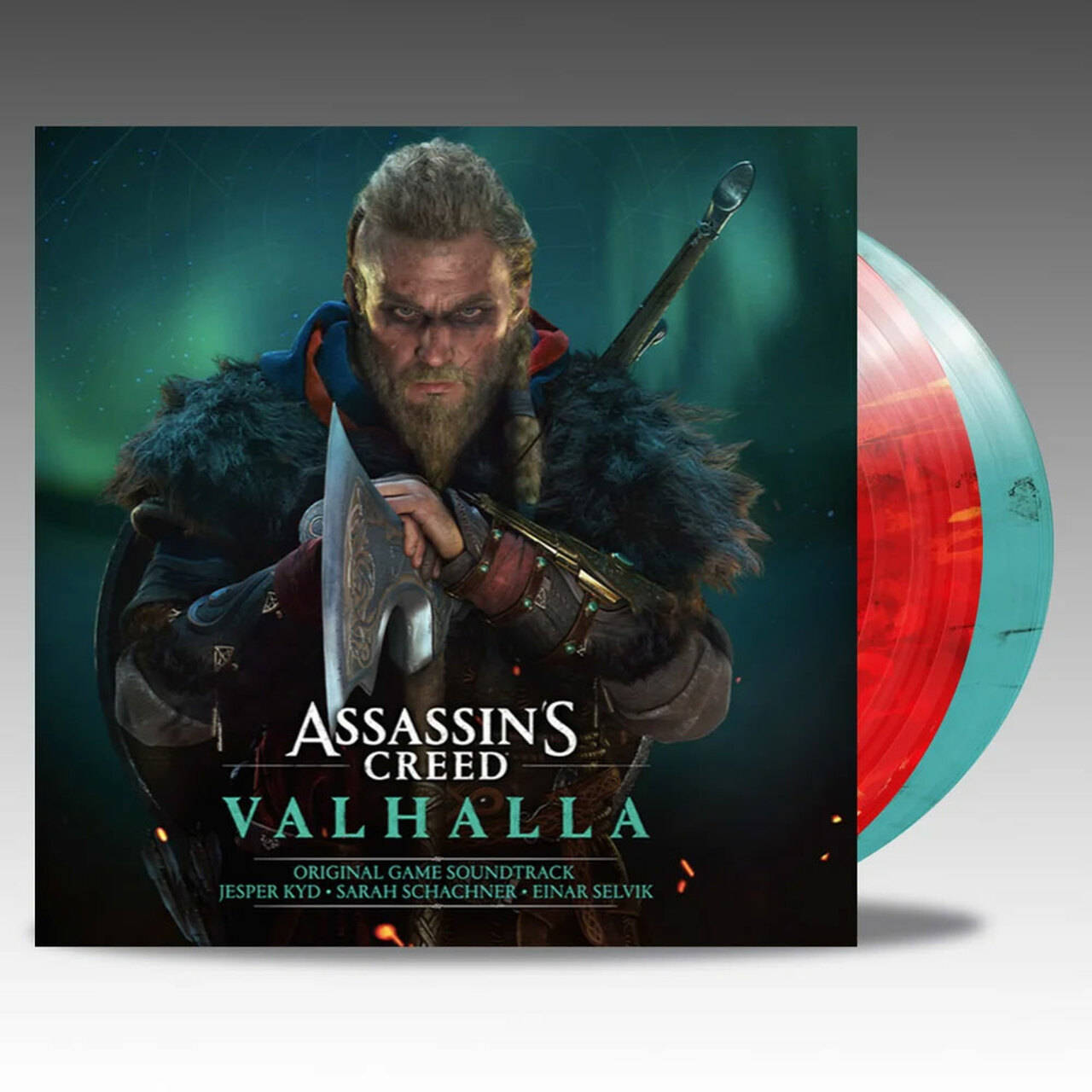 Assassin's Creed Valhalla (Original Game Soundtrack) 2LP (Red With Yellow Splatter & Teal With Black Smoke Vinyl)