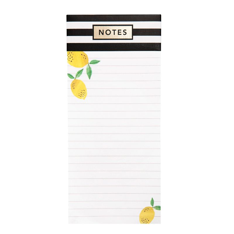 9'' x 4'' Stripes and Lemons Notepad - greenroom