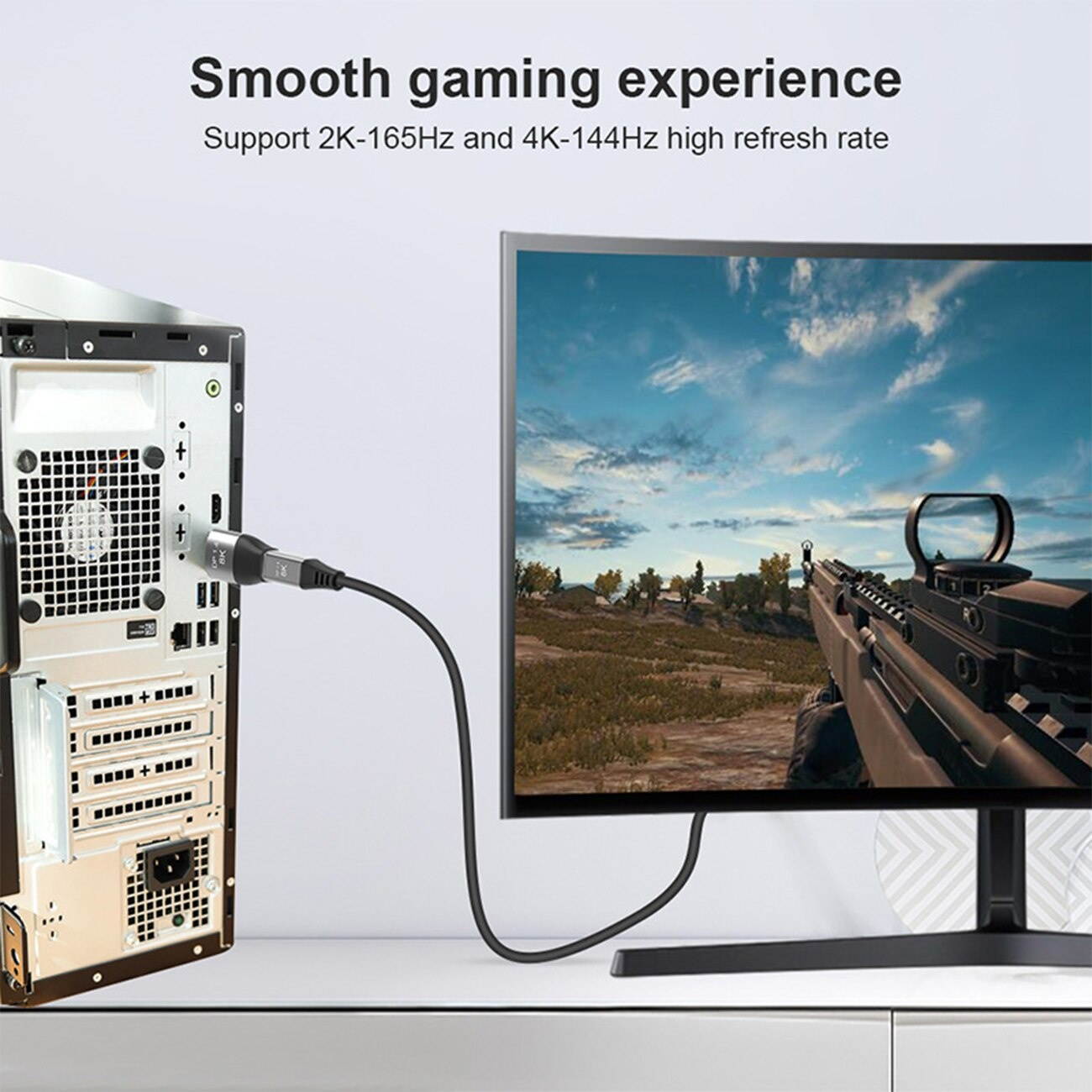 MiniDP to DisplayPort Adapter HD 8K@60Hz DP1.4 Male to minidp Female Video Audio Converter for PC Laptop Projector