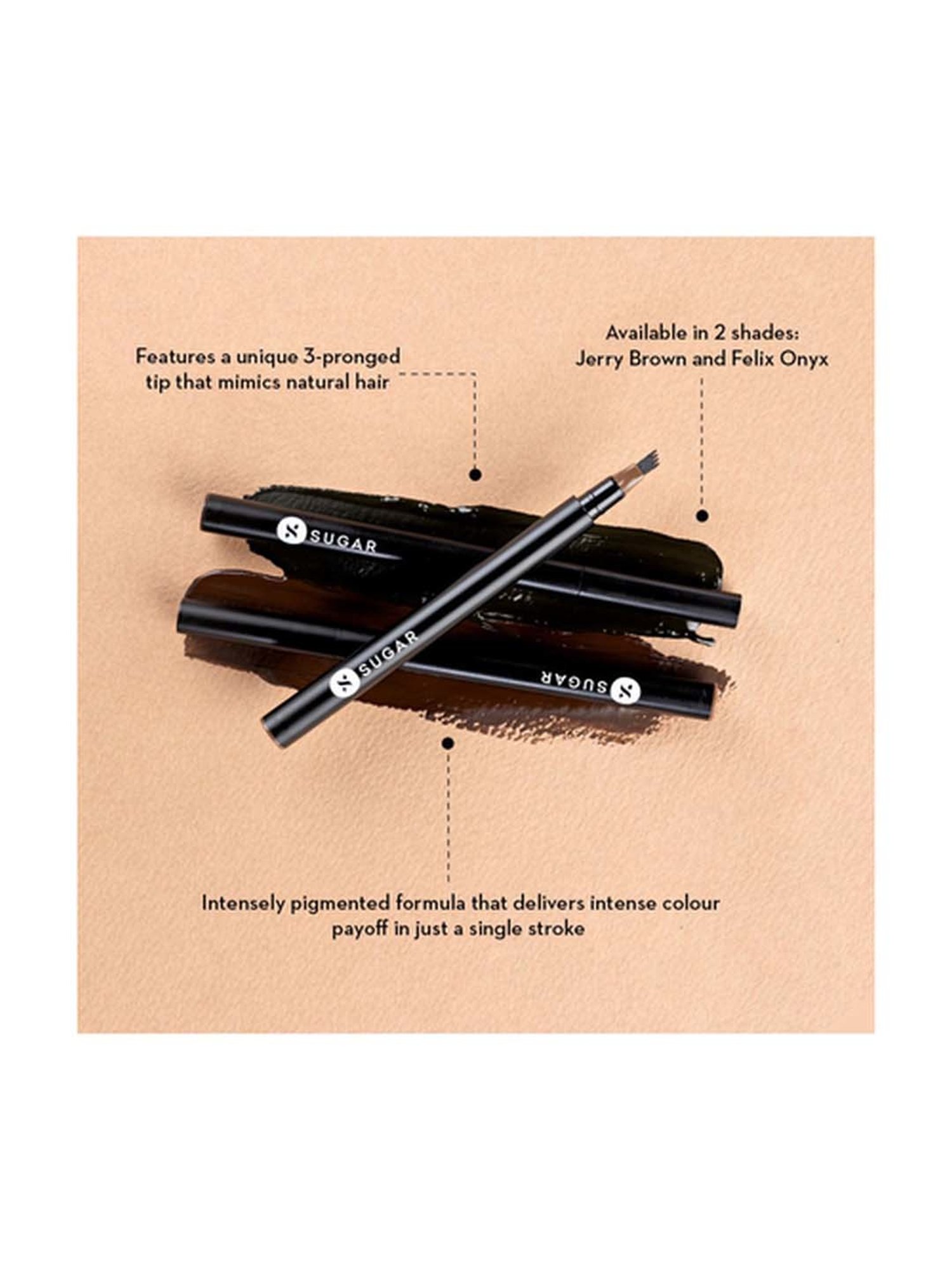 Sugar Cosmetics Arch Arrival Brow Pen 04 Felix Onyx - 0.8 gm