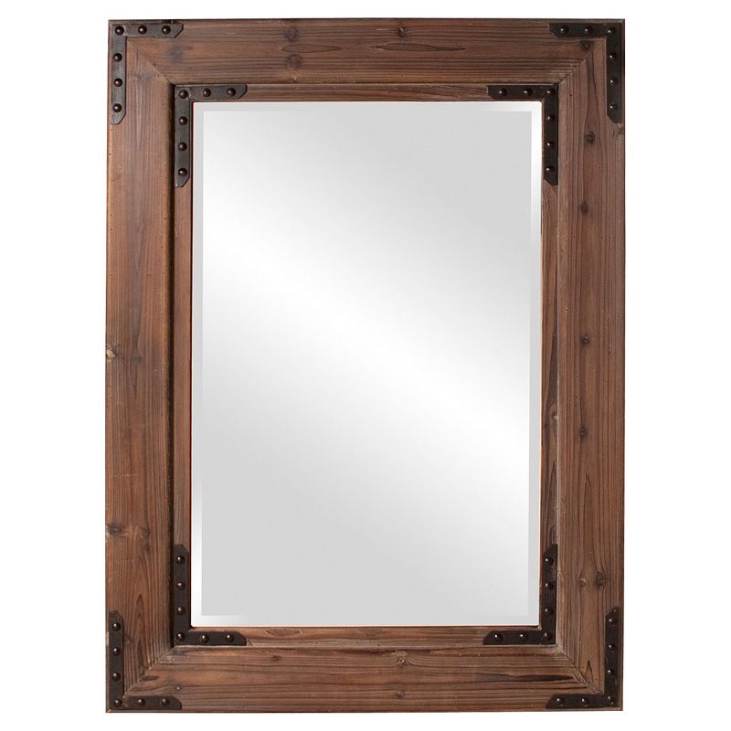 Rectangle Caldwell Decorative Wall Mirror Brown - Howard Elliott