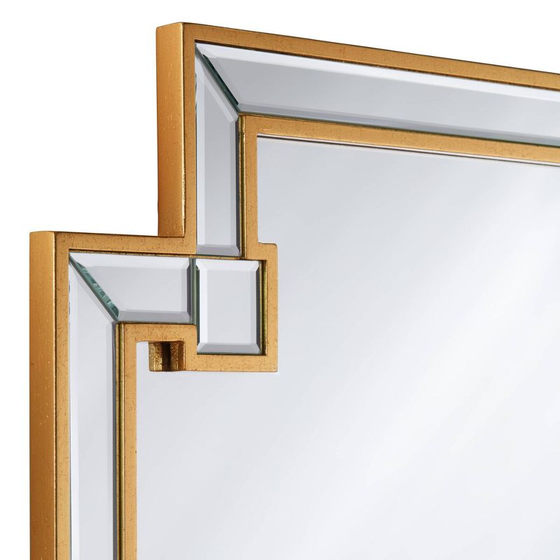 Noble Park Gufin Gold Leaf 27" x 38" Cut Corner Rectangular Mirror