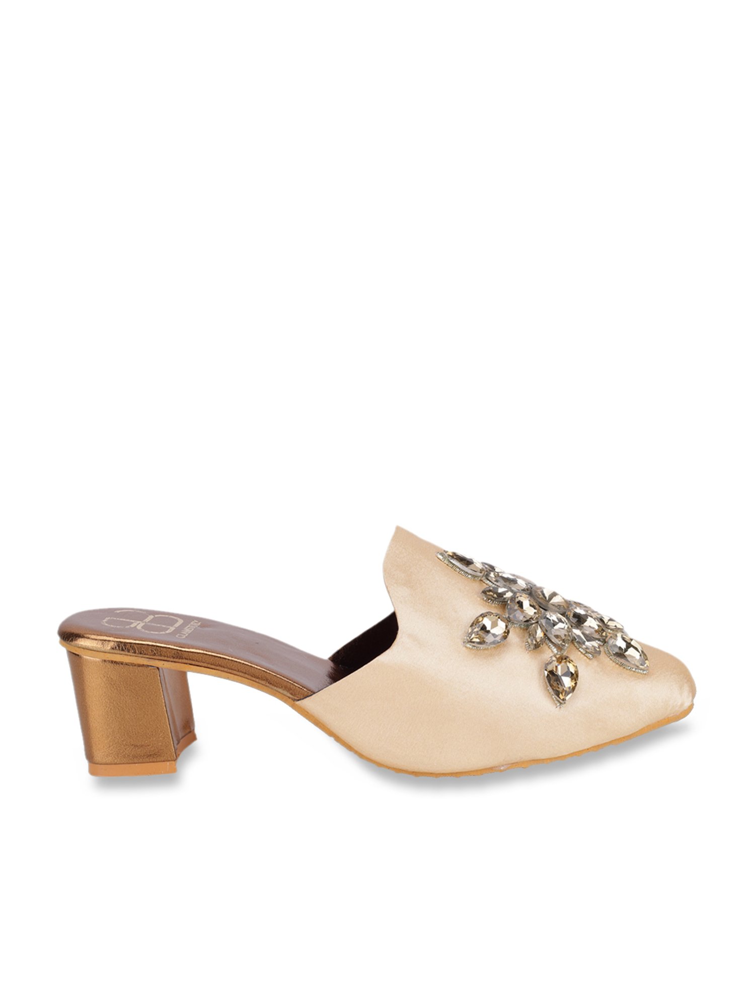 Glam Story Women's Masakali Beige Mule Shoes