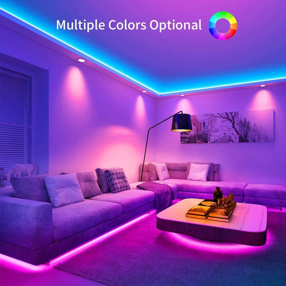 Govee LED Strip Lights 32.8FT RGB LED Lights with Remote Control 20 Colors and DIY Mode Color Changing LED Lights Easy Installation Light Strip for Bedroom Ceiling Kitchen (2x16.4FT)