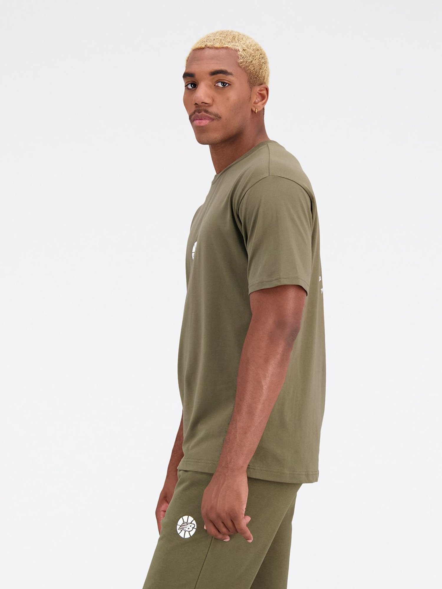 New Balance Brown Regular Fit Printed Crew T-Shirt