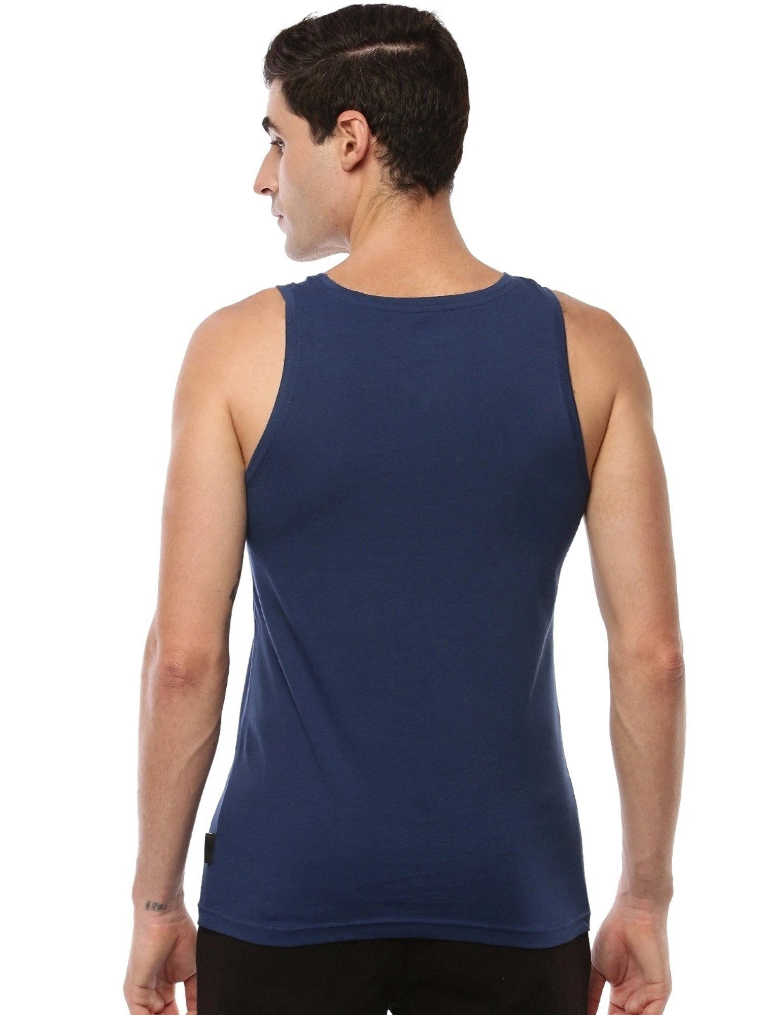 Force NXT Multicolored Cotton Regular Fit Printed Vest - Pack Of 3