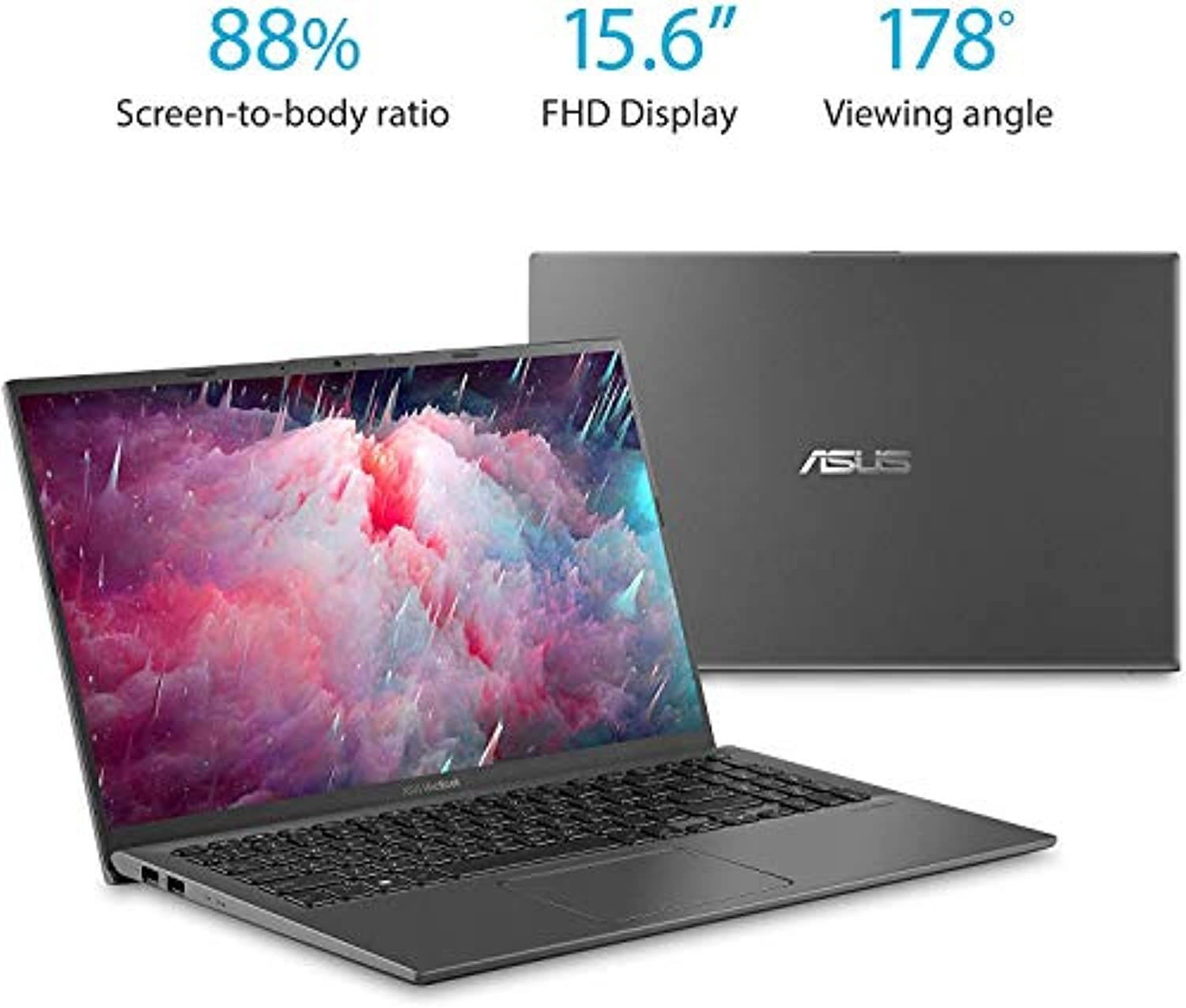 Latest Asus VivoBook 15 15.6" FHD 1080p Lightweight Thin and Light Laptop Computer AMD Ryzen 3 3200U Up to 3.5 GHz 8GB RAM 1TB SSD Vega 3 Graphics Fingerprint Scanner Type-C Backlit Keyboard Win 10
