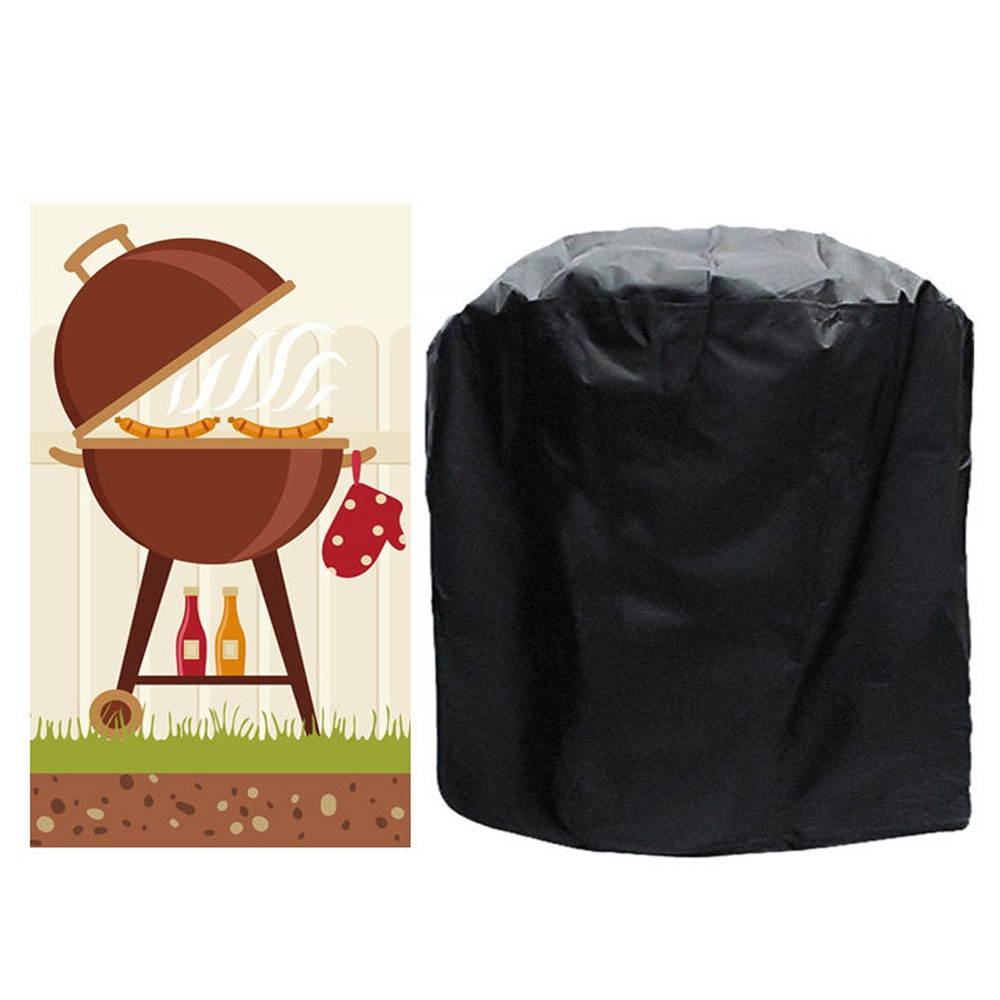 BBQ Grill Cover Barbecue Gas Grill Cover 210D Waterproof Heavy Duty Rip Resistant Dust-Proof Charcoal Electric Grill Cover