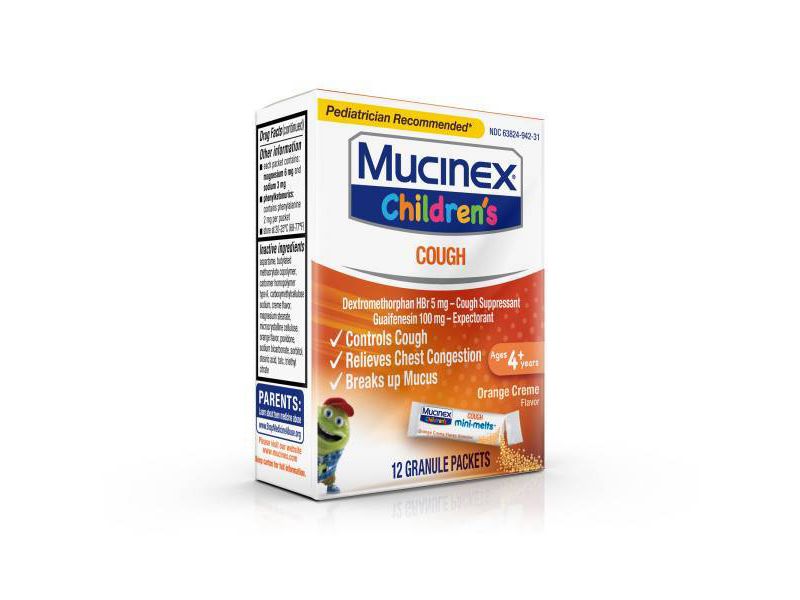 Mucinex Children's Expectorant & Cough Suppressant Mini Melts - Orange Crème - 12ct