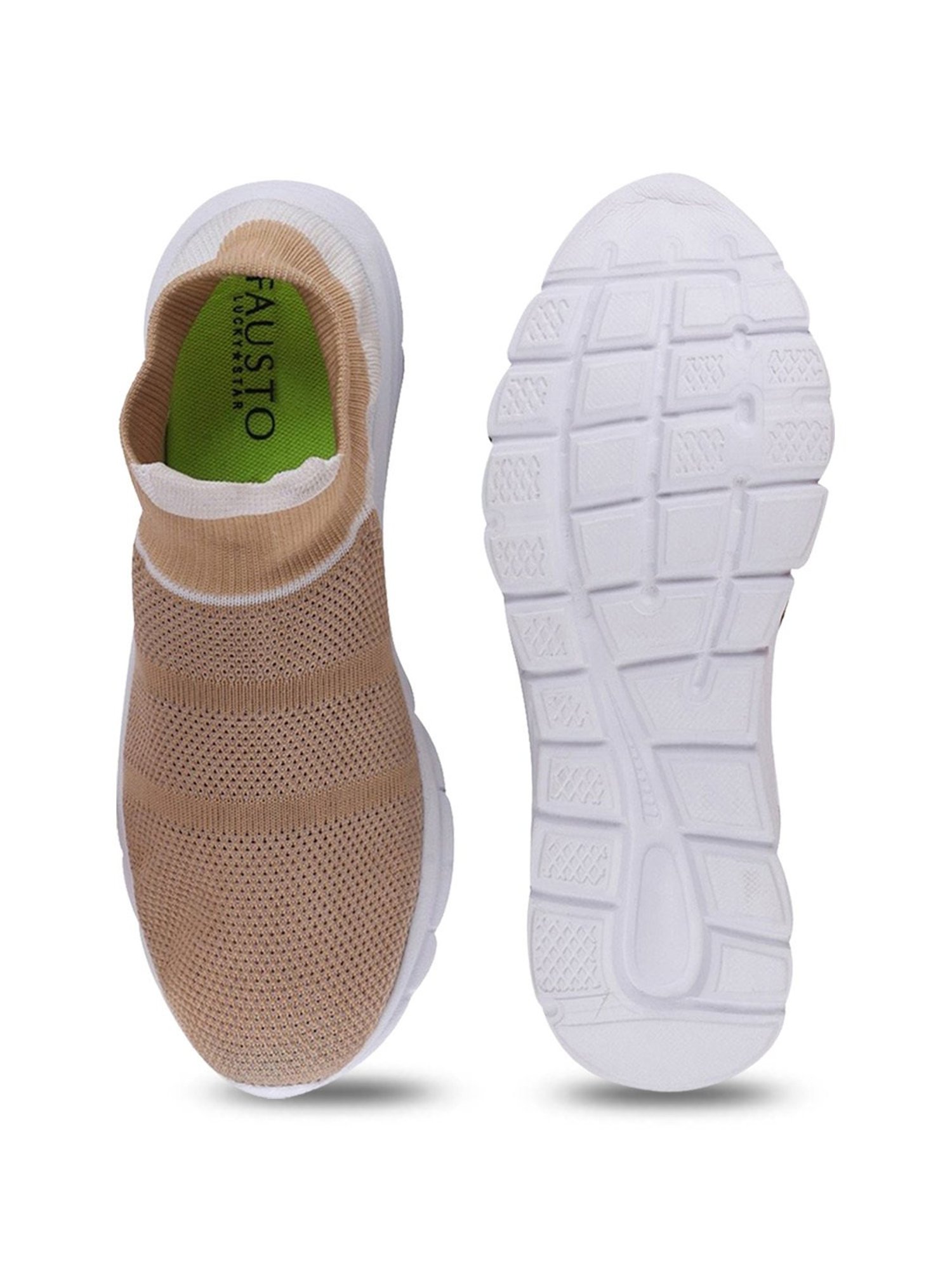 Fausto Women's Beige Walking Shoes