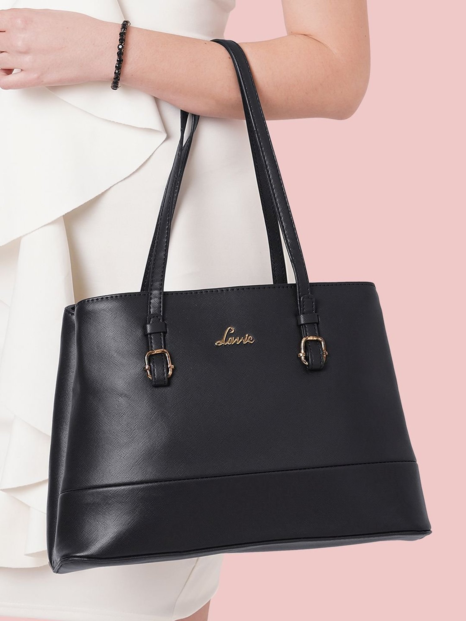 Lavie Bagan Black Solid Shoulder Handbag