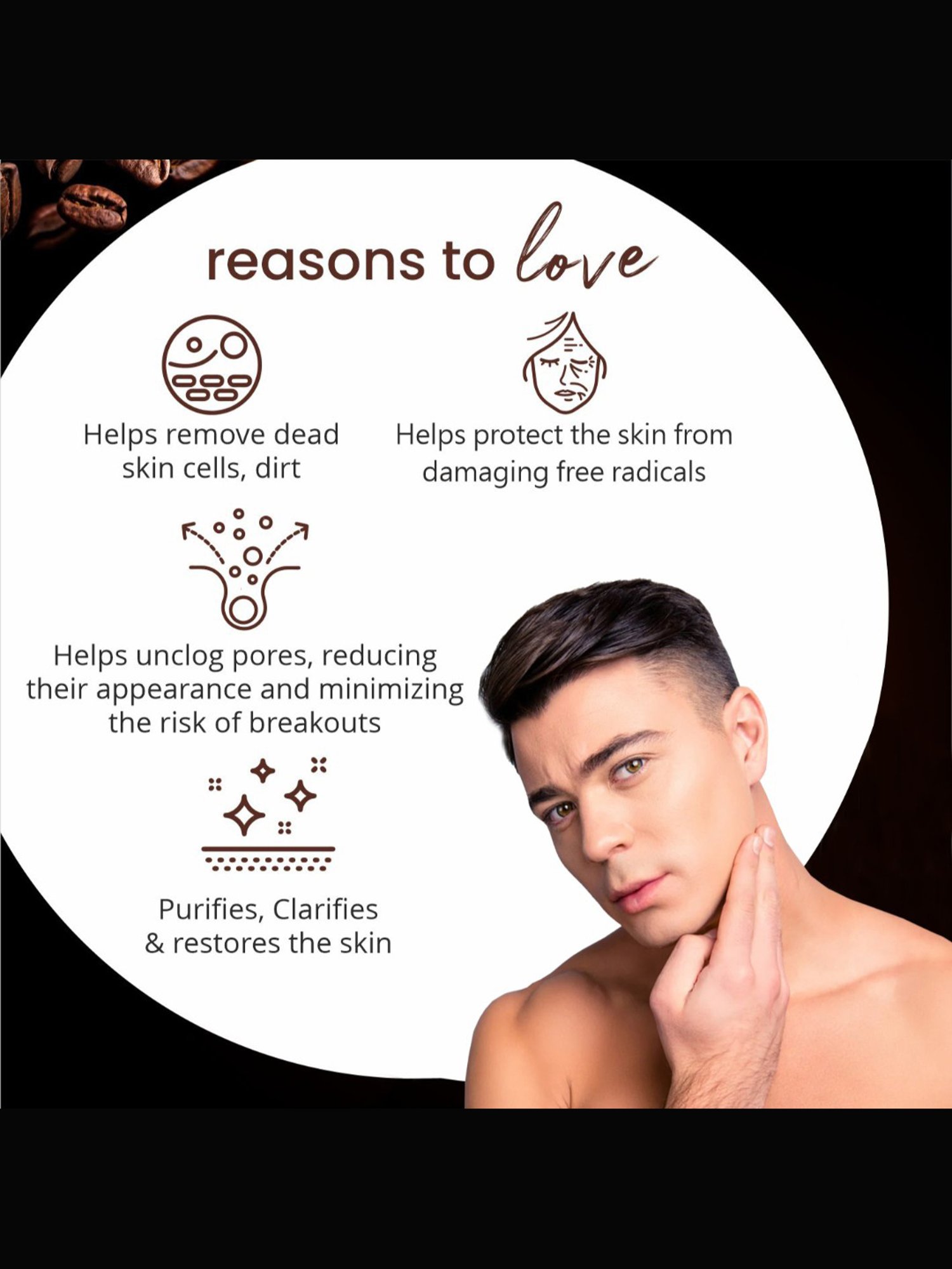 Globus Naturals Coffee Peel Off Mask - Pack of 3