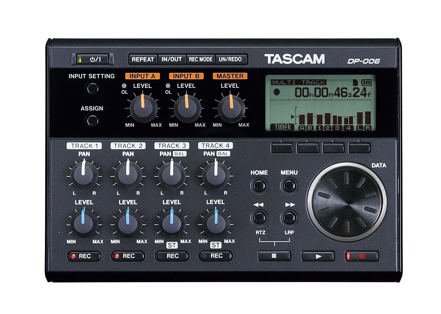 Tascam DP-006 Digital 6-Track Portable Multi-Track Recorder with Headphones