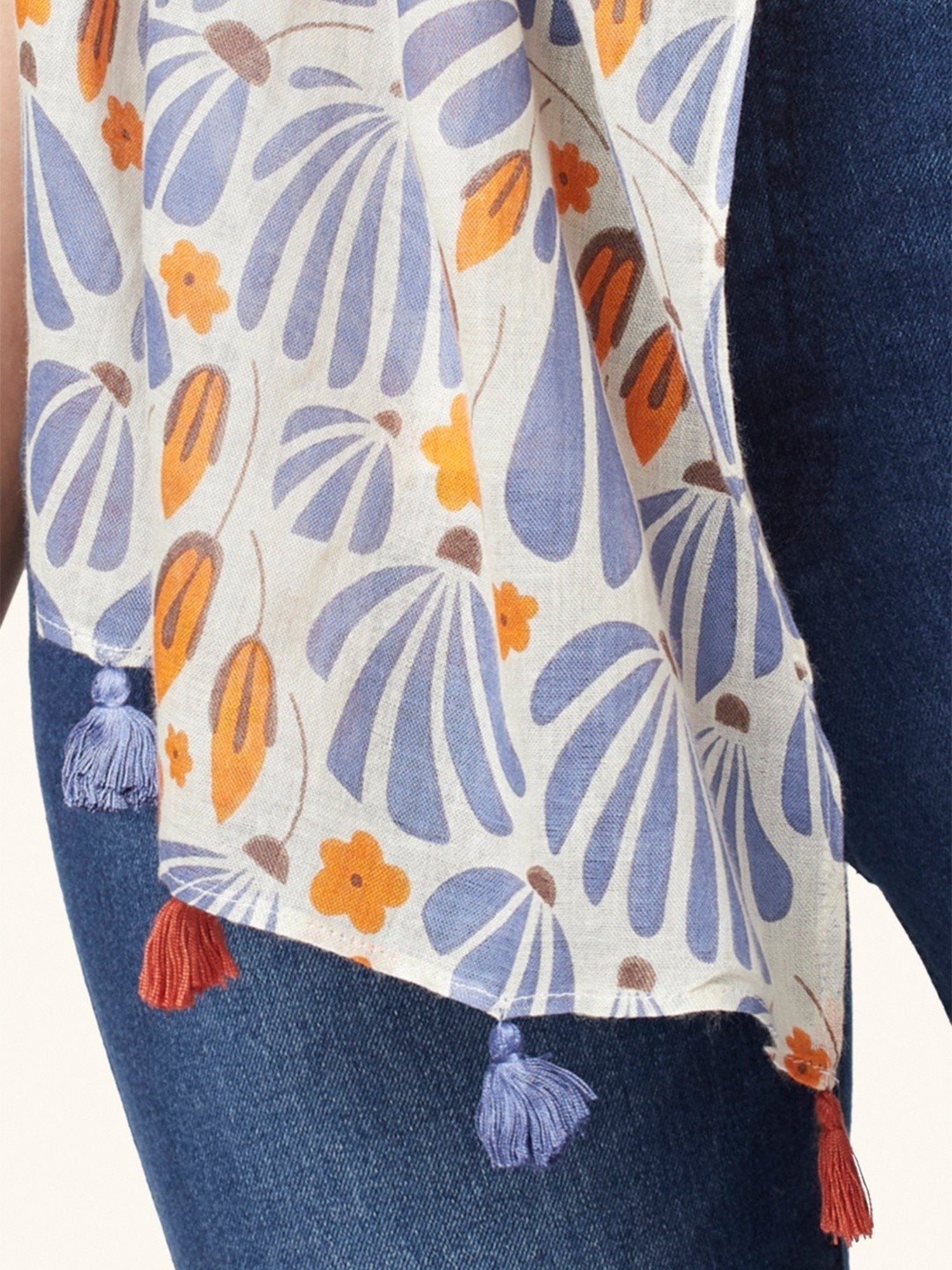 Honey by Pantaloons White Printed Scarf