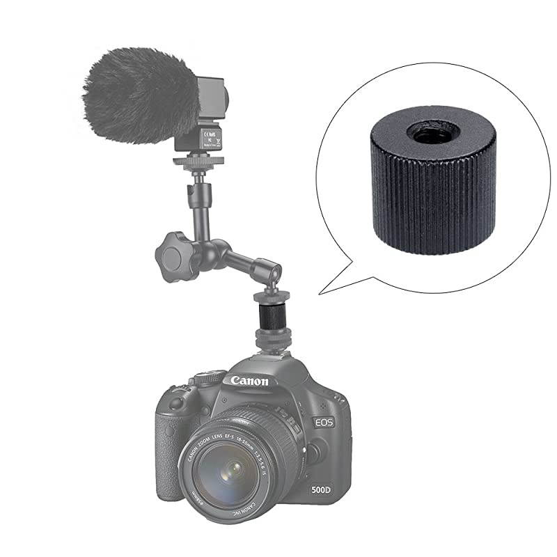 Arm Screw Tripod Nut Barrel Tripod Nut Screw Connection Nut Articulating Arm Tripod Rig Replacement with Standard 1/4"-20 Thread -2 Packs