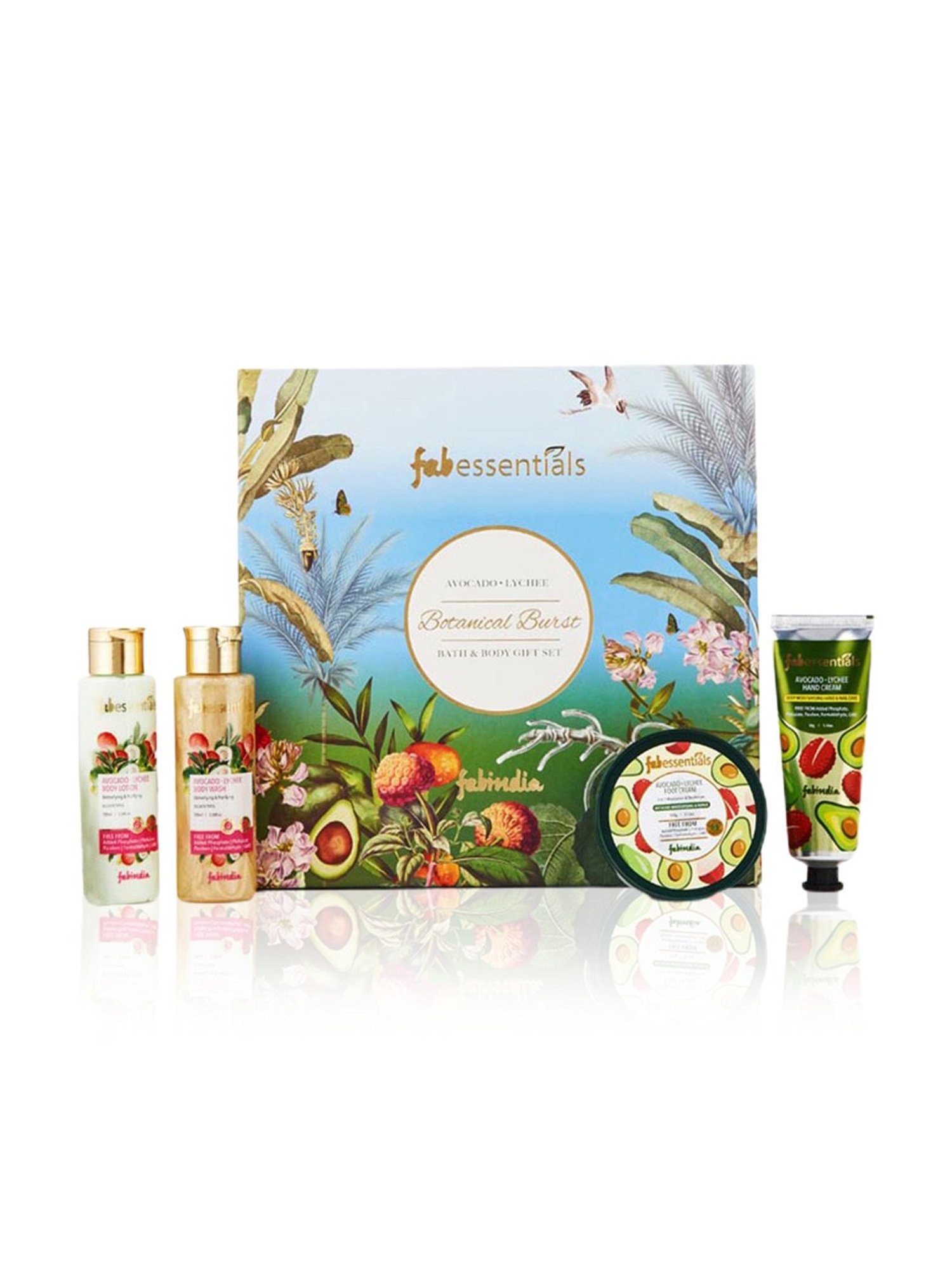 Fabessentials Avocado Lychee Botanical Burst Bath & Body Gift Set