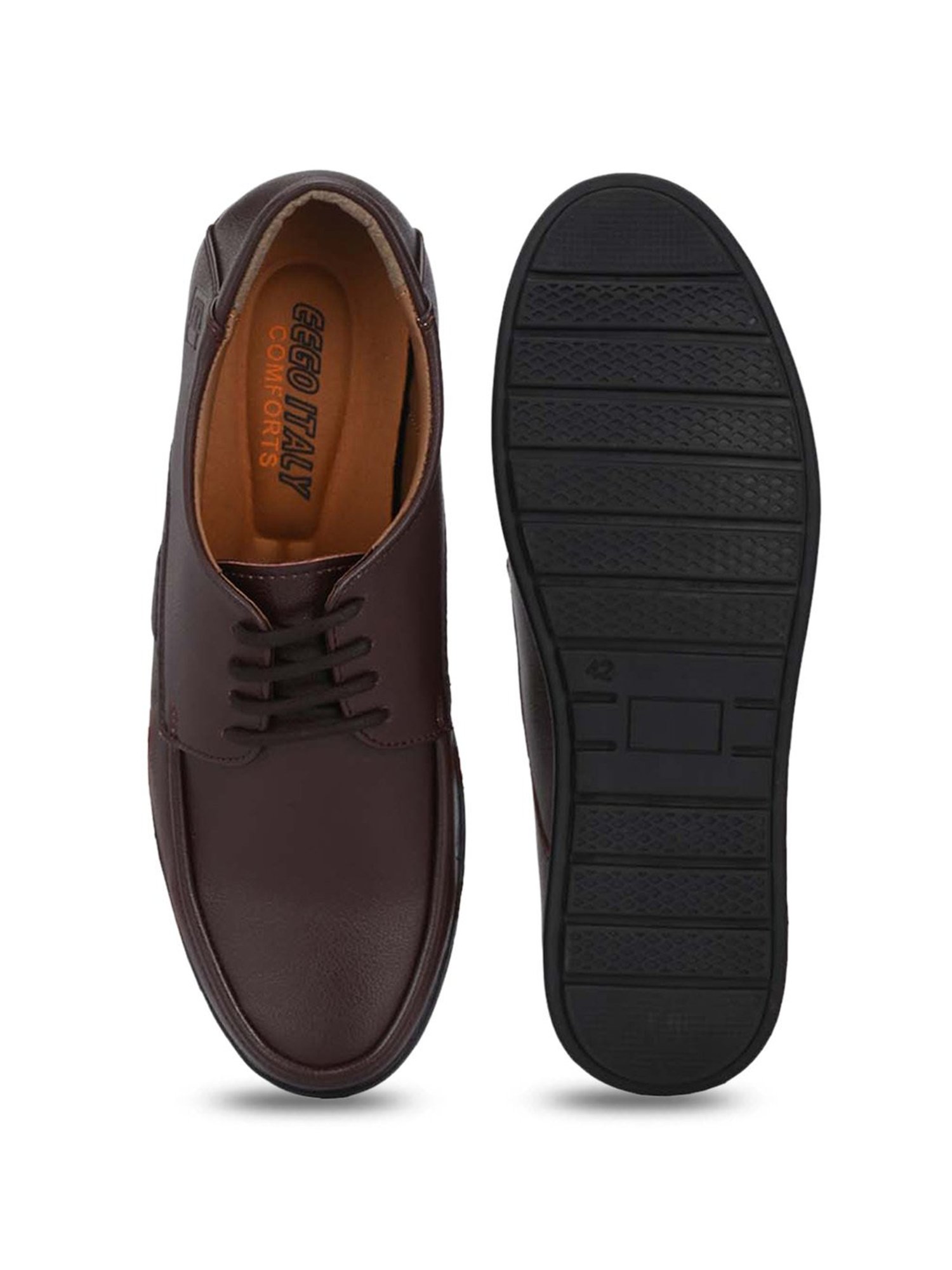 Eego Italy Men's Brown Derby Shoes