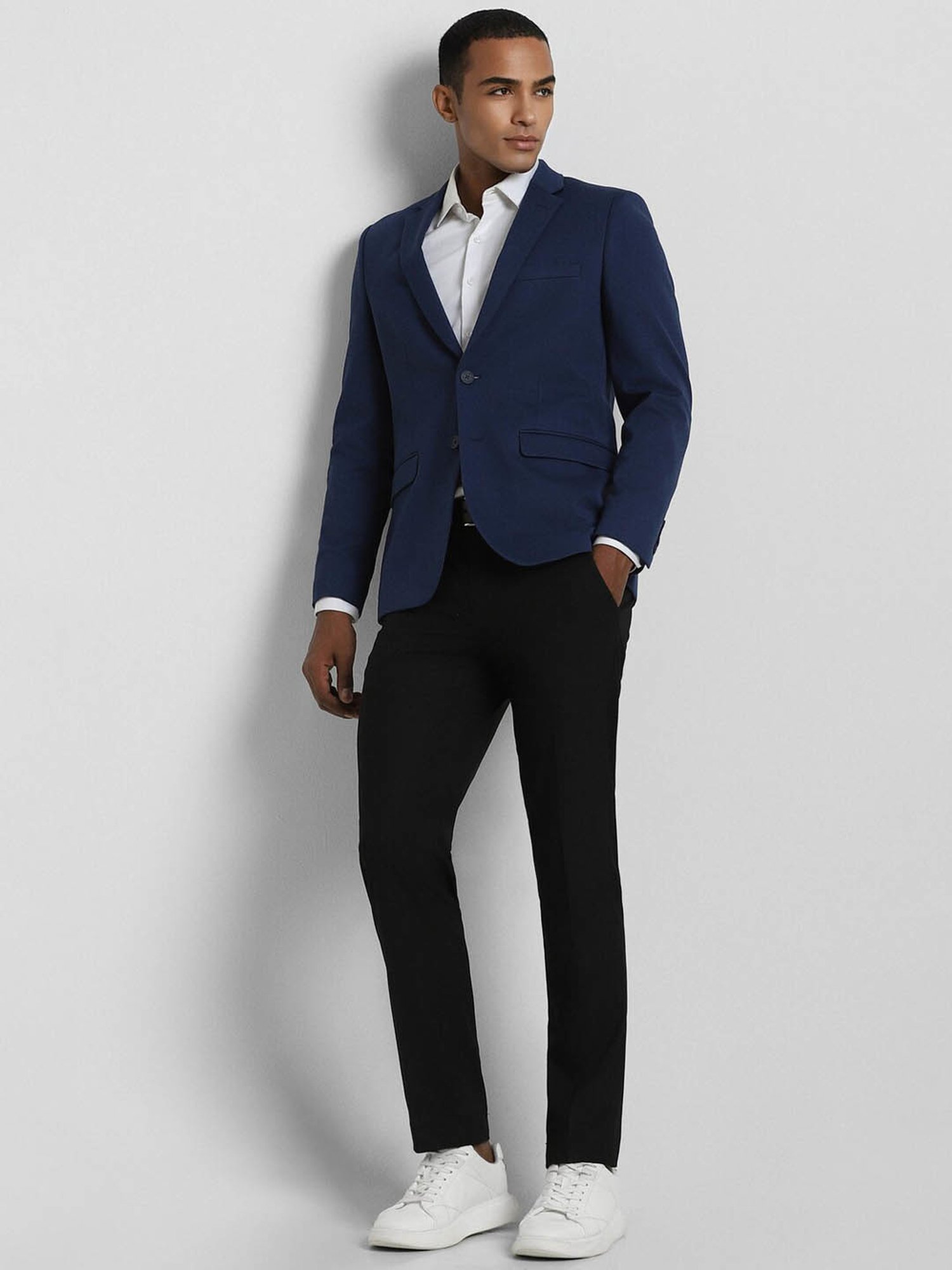Peter England Elite Navy Slim Fit Blazer
