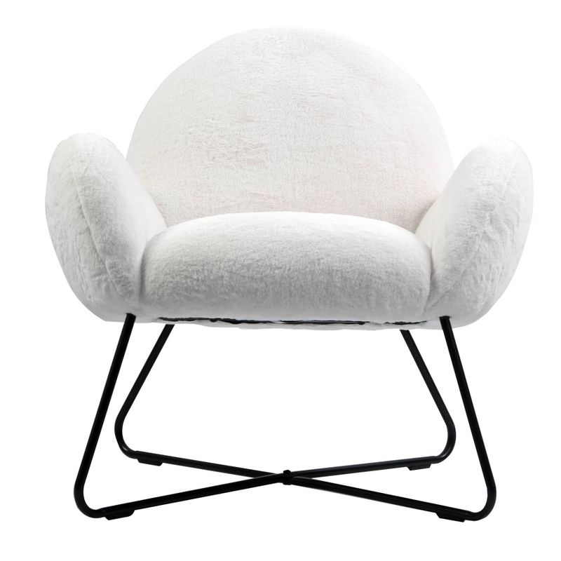 Brooklyn Accent Chair Faux Fur White - ACEssentials