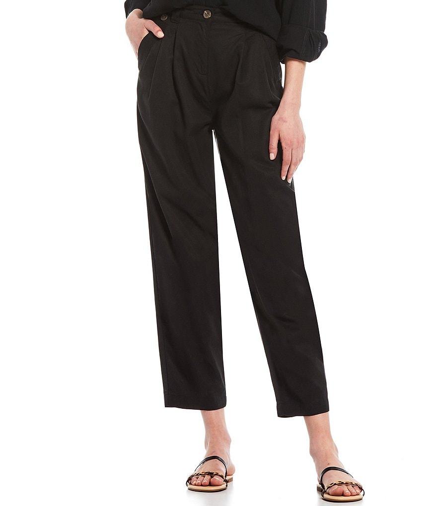 Every Pleated Flat Front Tapered Leg Chino Pants