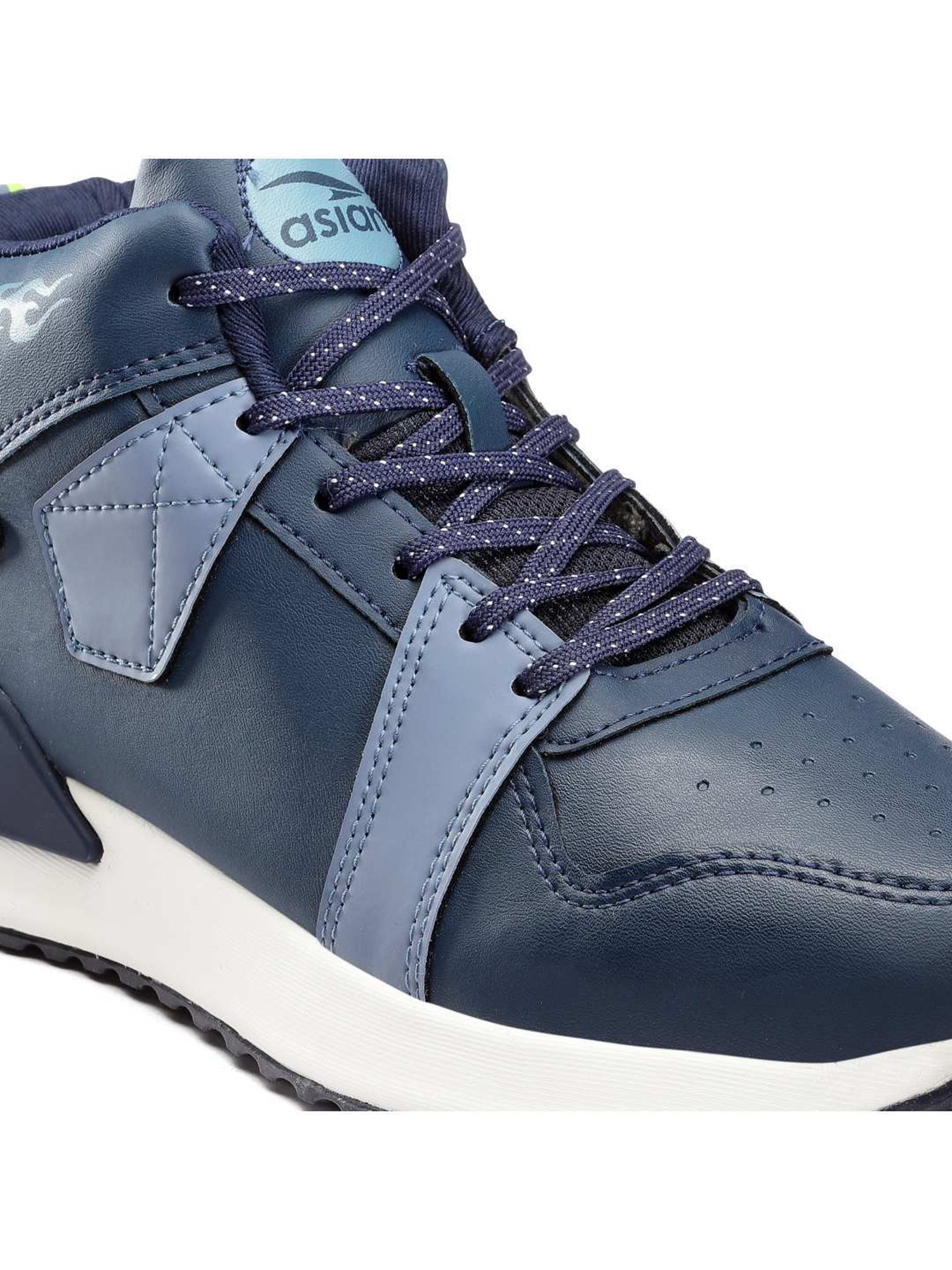 Asian Men's Navy Ankle High Sneakers