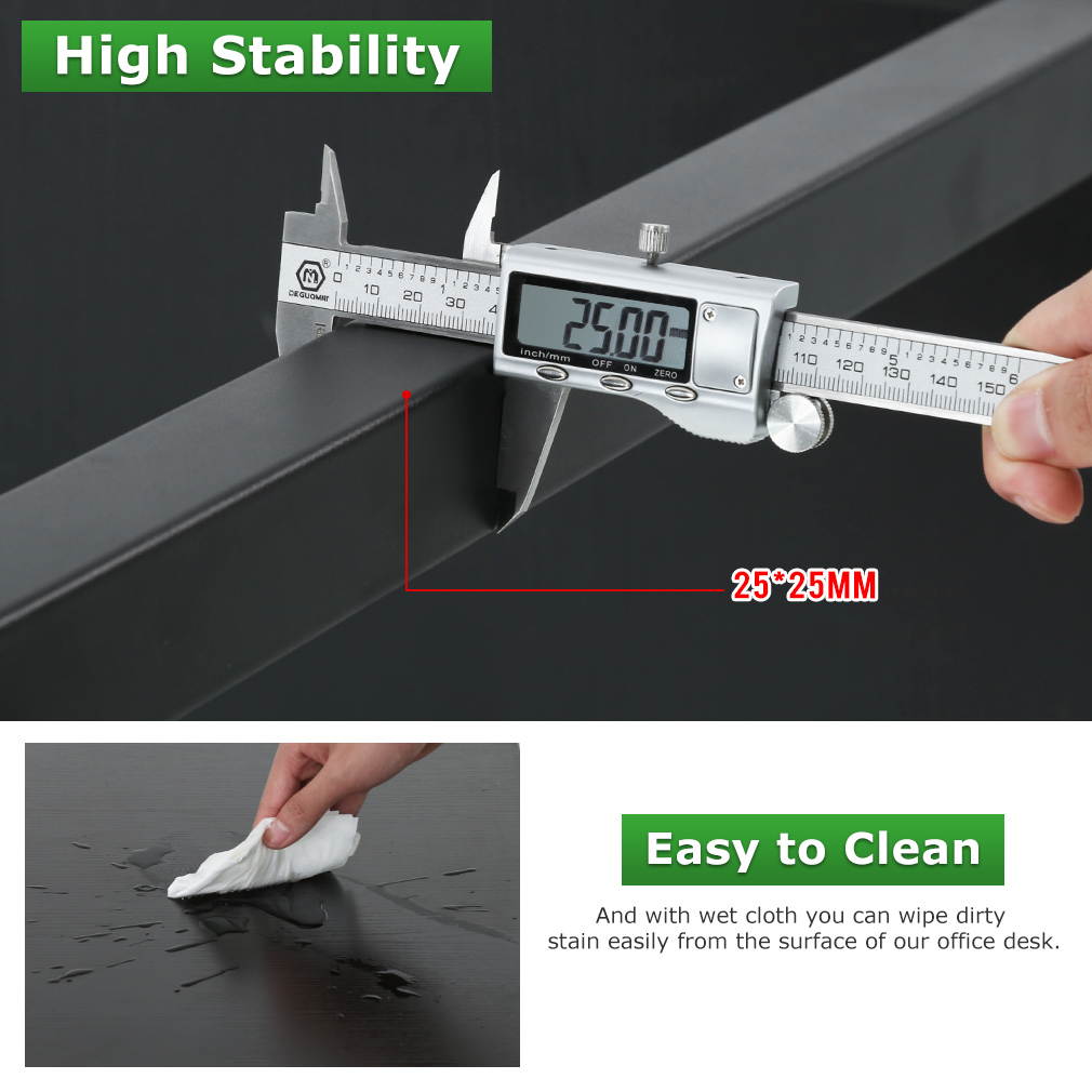 Computer Desk Office Desk Gaming Desk Extra Large Black Modern Student Girl Kids Study PC Simple Executive Table Workstation for Small Space