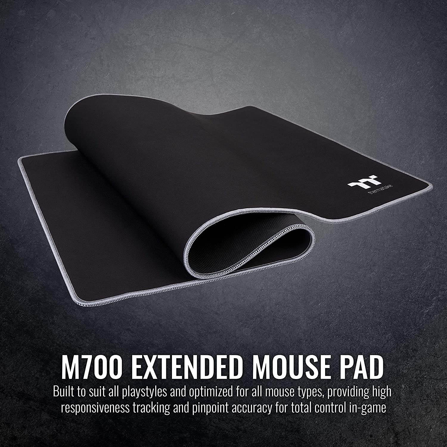 Thermaltake M700 Smooth Surface/Solid Sewing Edge/Splash-Proof/Anti-Slip Rubber Base 900mm x 400mm Gaming Mouse Pad MP-TTP-BLKSXS-01
