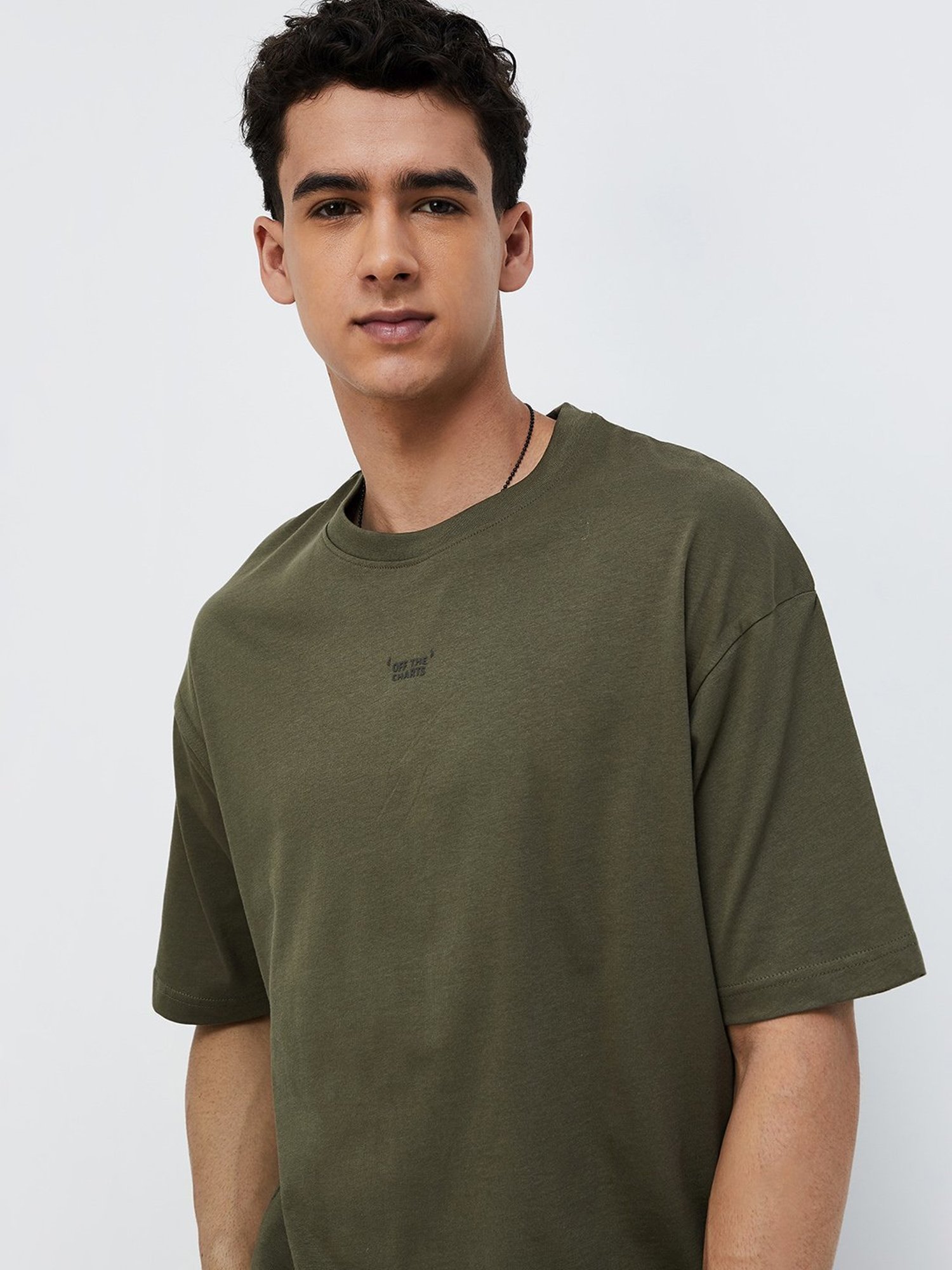 Forca Olive Cotton Regular Fit T-Shirt