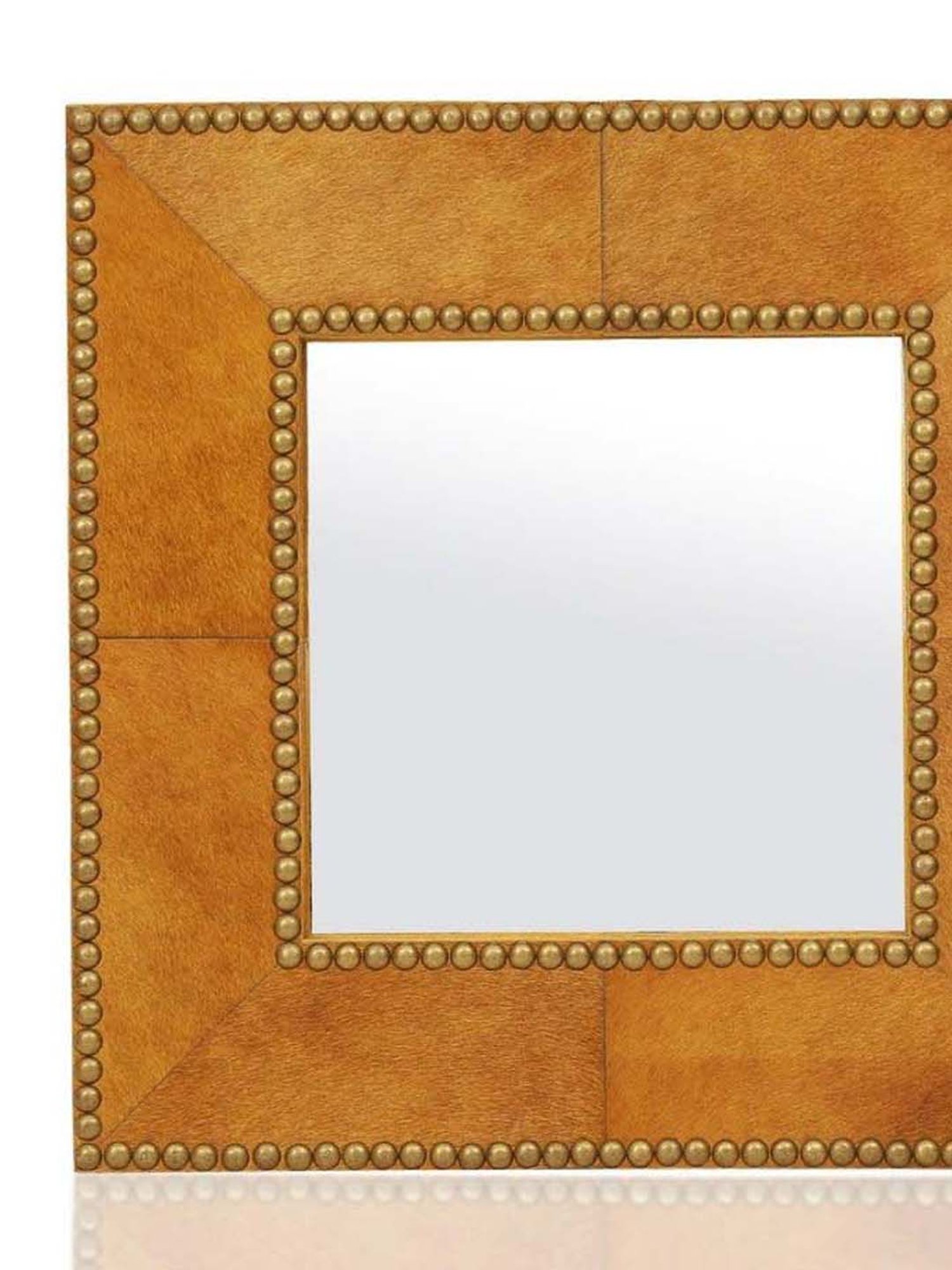 Home4U Brown & Transparent Glass 60 cm Wall Mirror - Set of 1