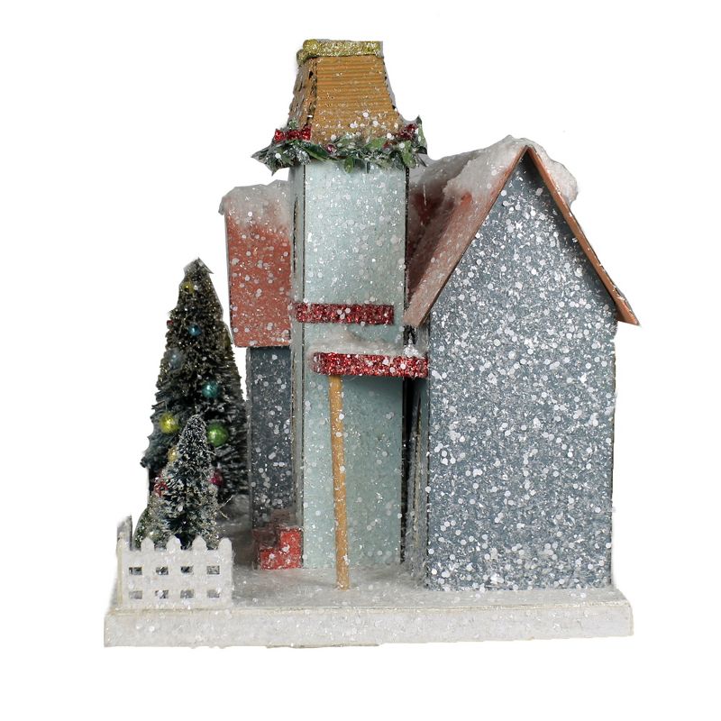 Christmas 11.75" Victorian Cottage Christmas Light Up Putz  -  Tree Ornaments