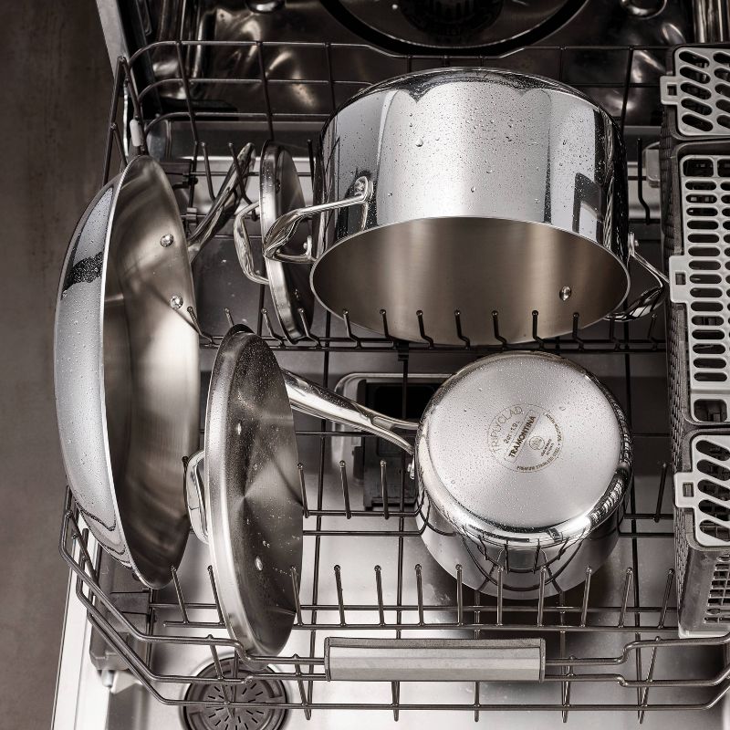 Tramontina Gourmet Tri-Ply Clad Induction-Ready Stainless Steel 8 pc Cookware Set