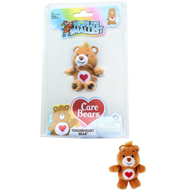 Super Impulse Worlds Smallest Care Bears Mini Plush Toy | Tenderheart Bear