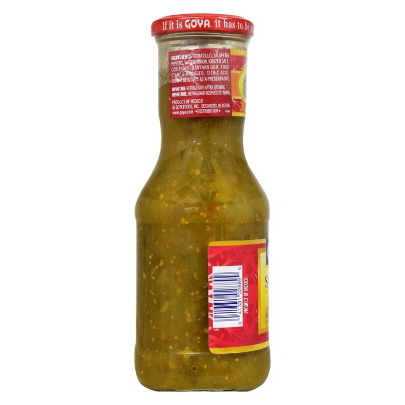 Goya Tangy Green Salsa Verde Medium 17.6oz