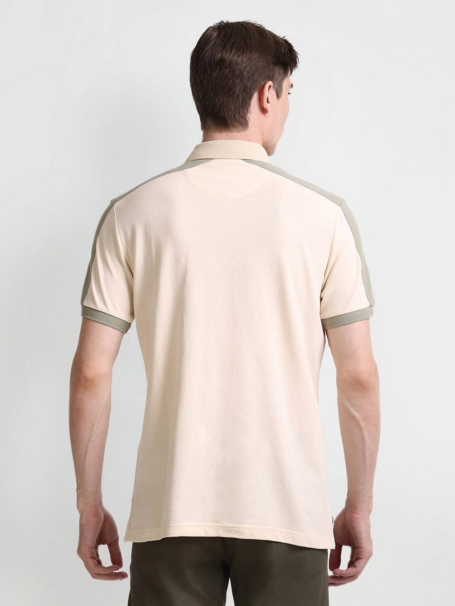 Arrow Beige Cotton Regular fit Others Polo T-Shirt