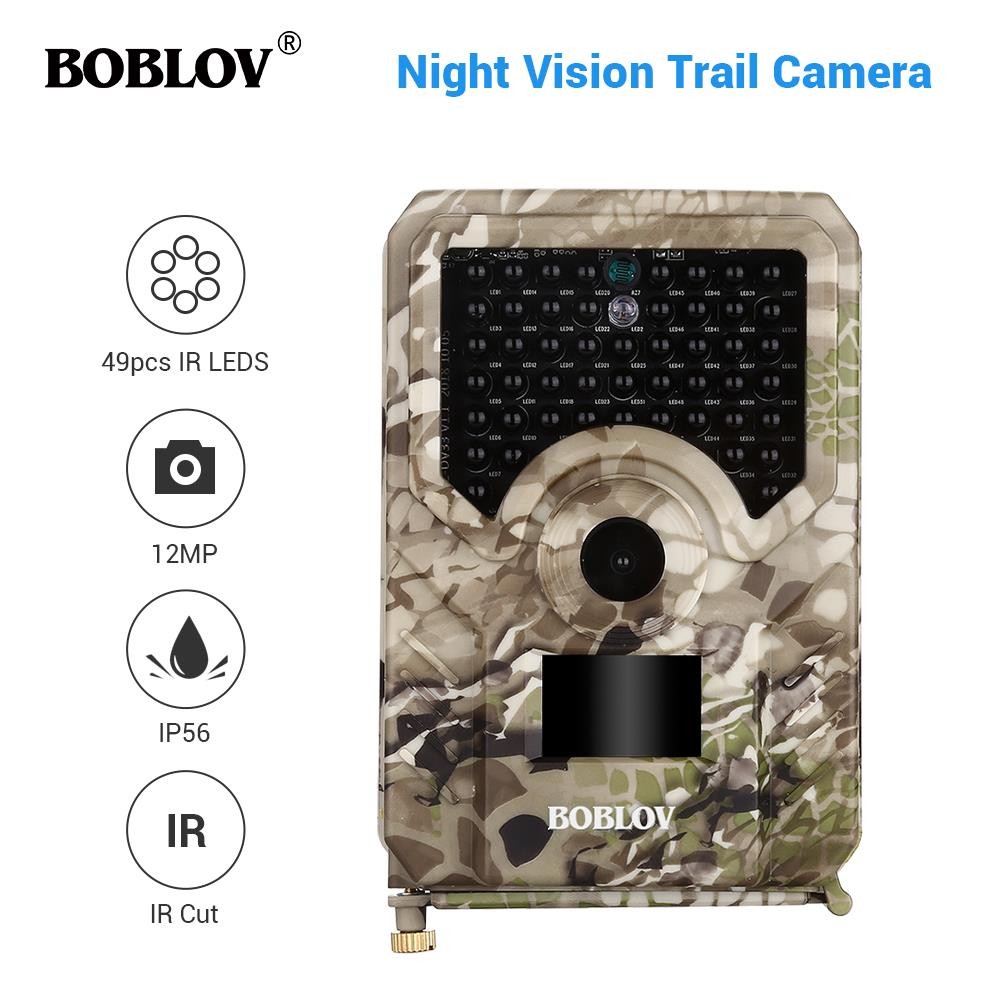 BOBLOV PR200 12MP 49PCS IR Leds Trail Hunting Camera Waterproof