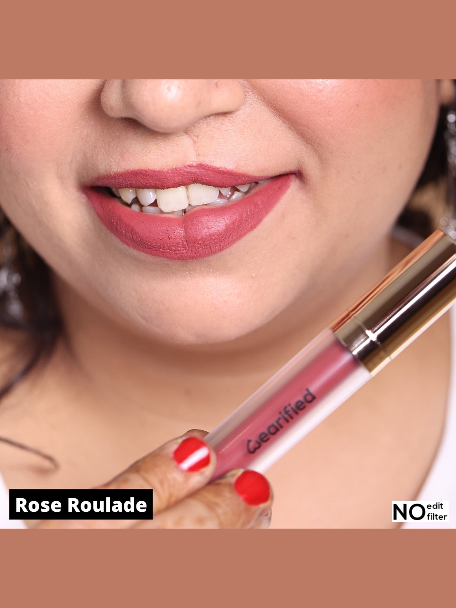 Wearified Lip Frosting Matte Liquid Lipstick Rose Roulade - 4.7 ml