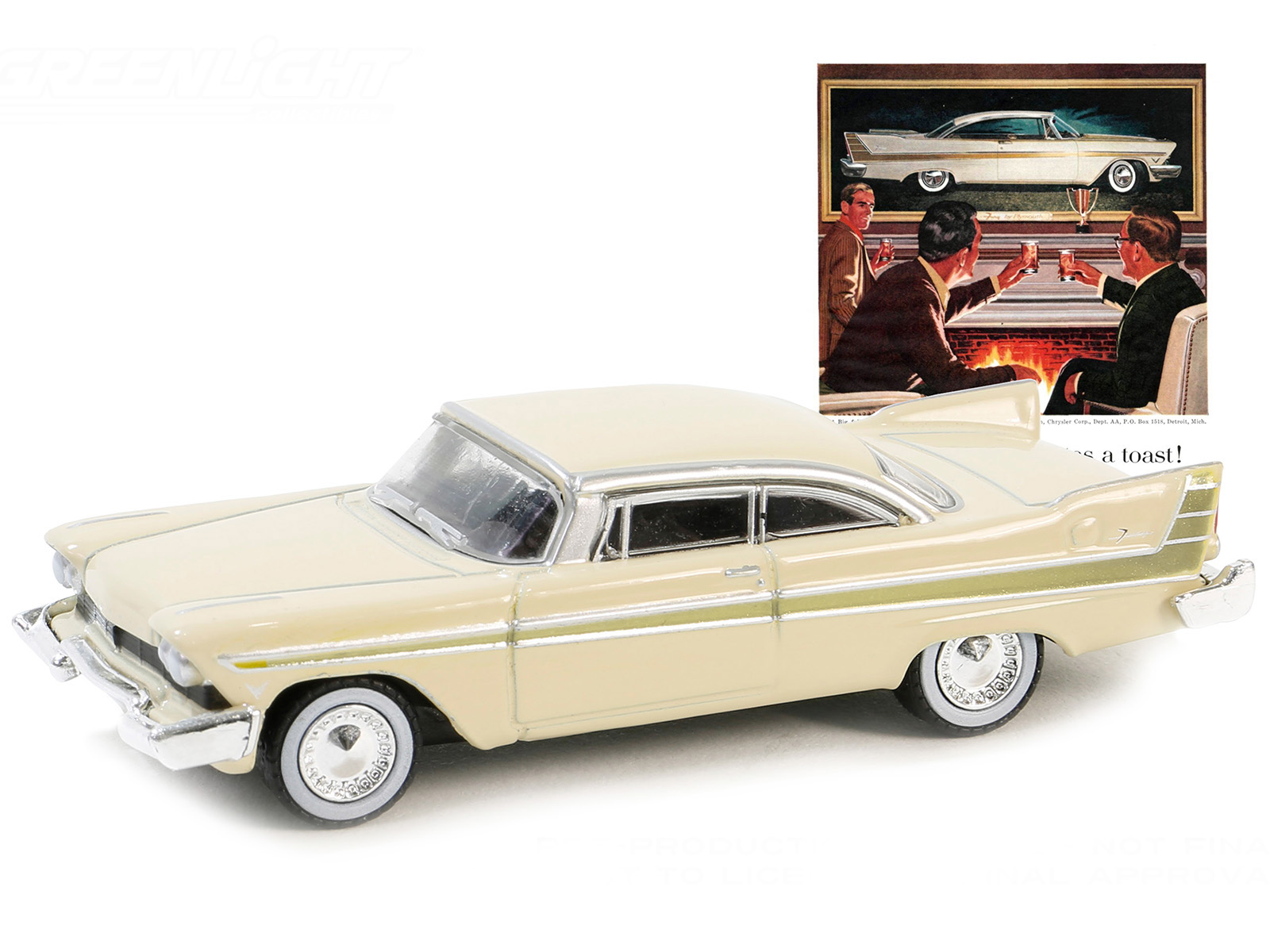 1959 Plymouth Savoy Sedan Powder Blue 1/87 (HO) Scale Diecast Model Car by Oxford Diecast