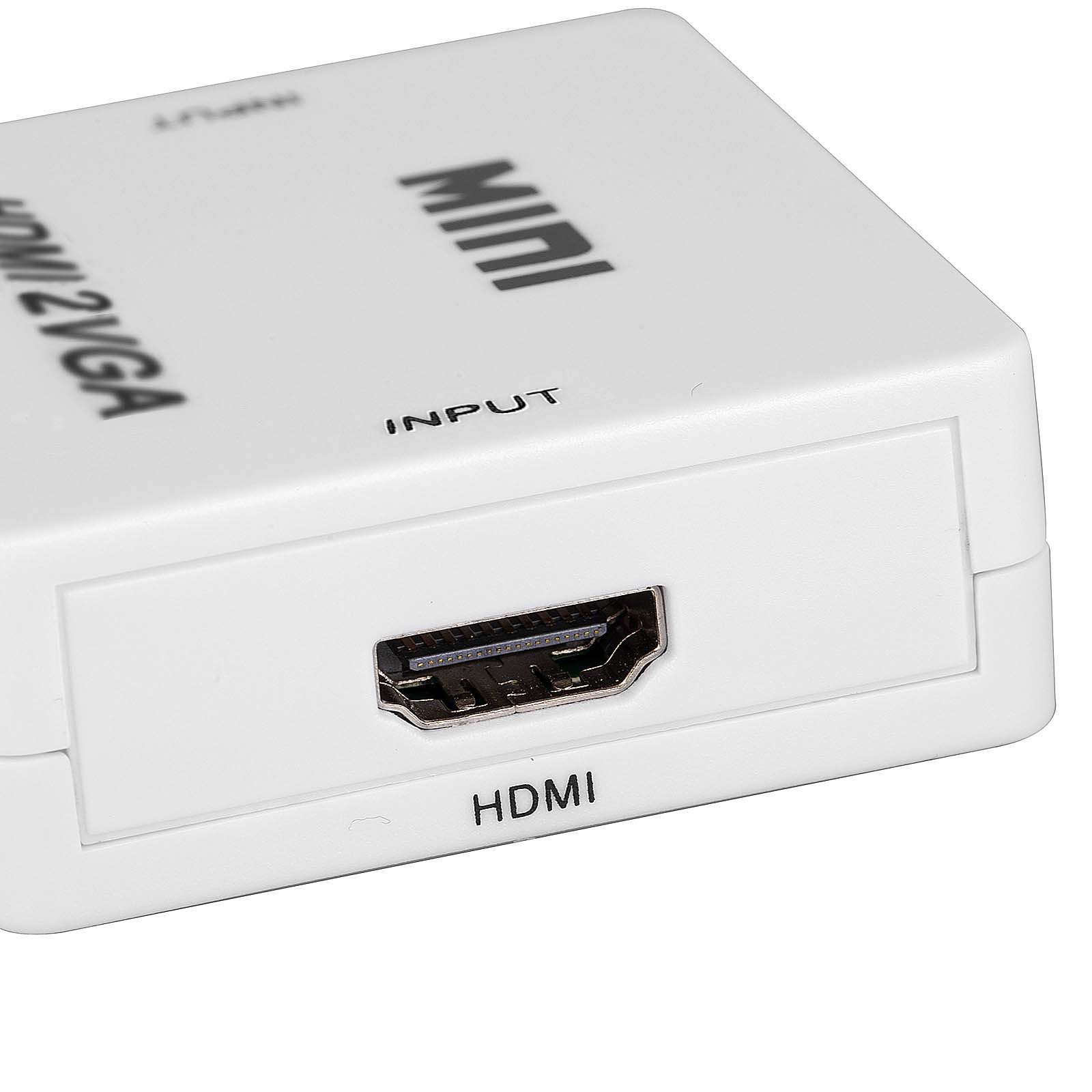HDMI to VGA Converter Adapter 1080P Video 3.5mm Audio Output