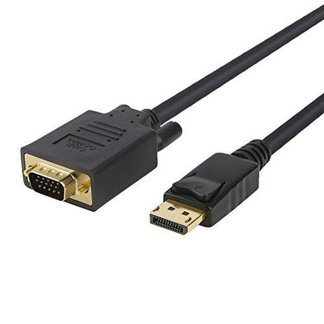 Displayport to VGA Cable 6ft, CableCreation DP to VGA Cable Gold Plated, Standard DP Male to VGA Male Cable Black Color