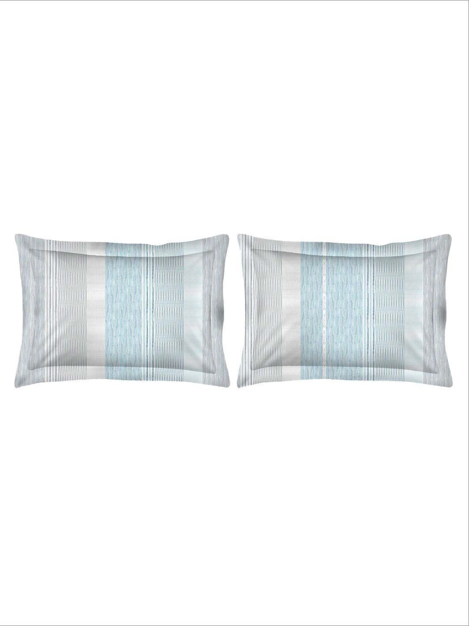 Boutique Living Cool Night Blue Cotton Blend 225 TC King Size Bed Sheet with Pillow Cover