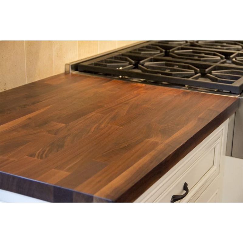 John Boos 60 x 30 inch Walnut Solid Wood Kitchen Counter Top Cutting Board with 3 Piece Maintenance Set