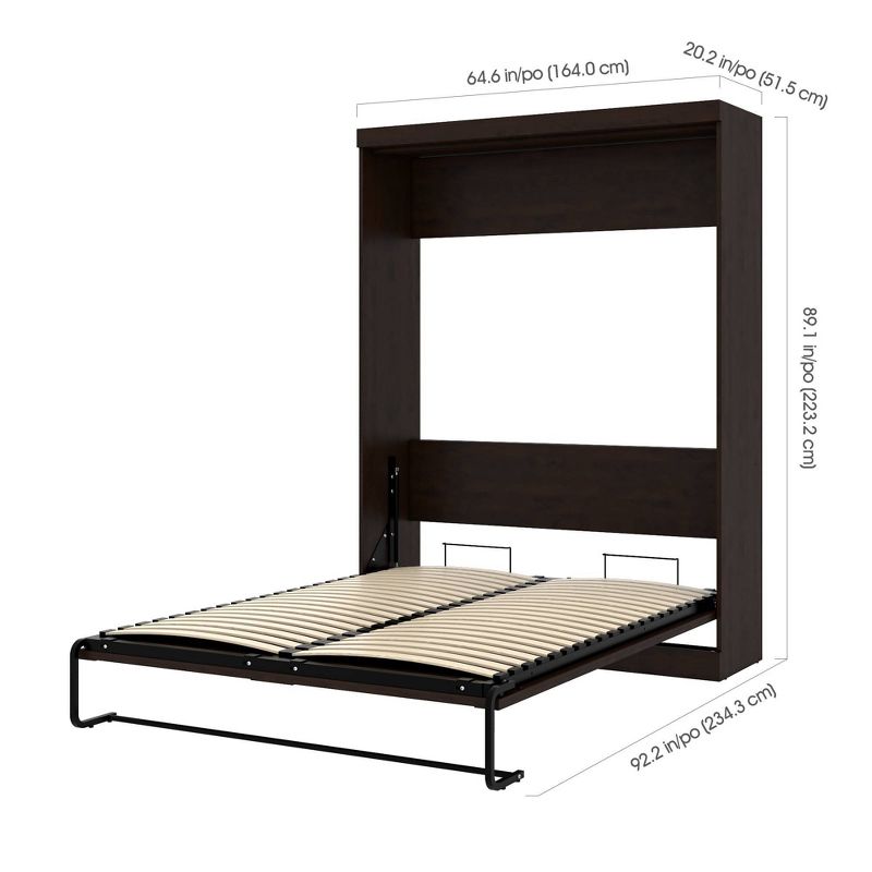 115" Queen Wall Bed Kit Chocolate - Bestar