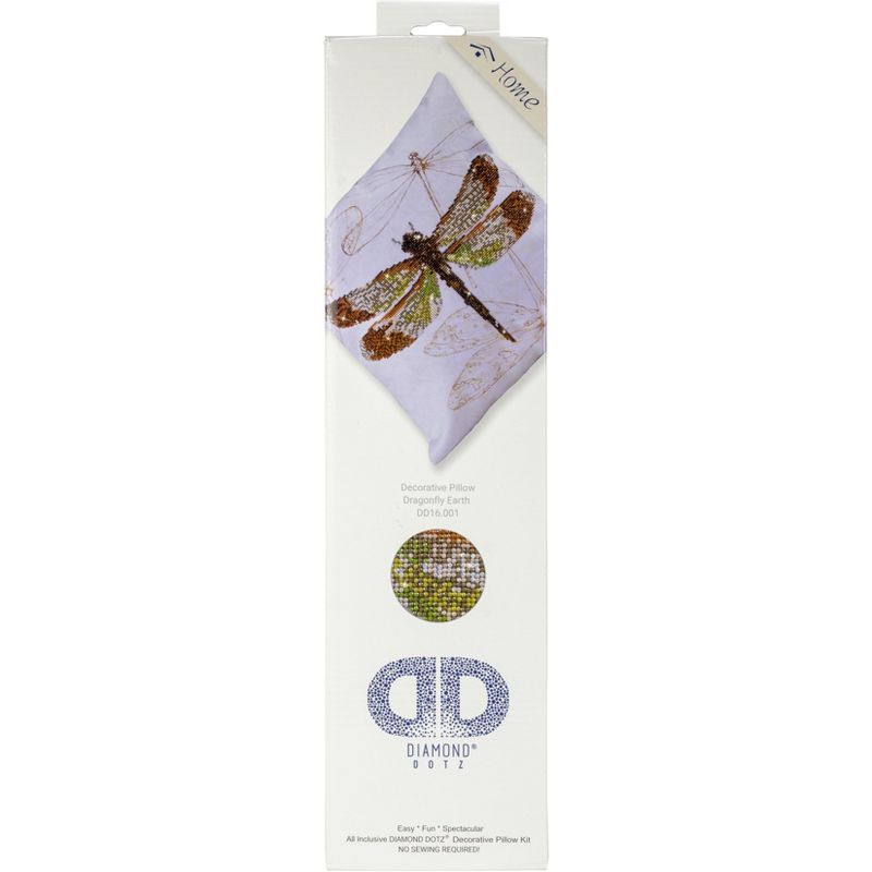 Diamond Dotz Diamond Embroidery Pillow Facet Art Kit-Dragonfly Earth (17.5"X17.5")