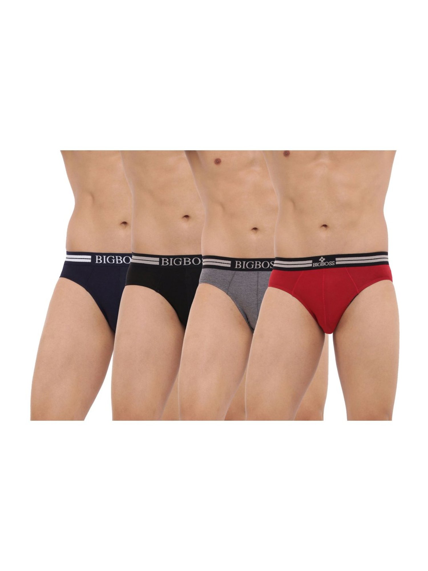 Dollar Bigboss Assorted Color Cotton J-Class Grando Briefs (Pack Of 4)
